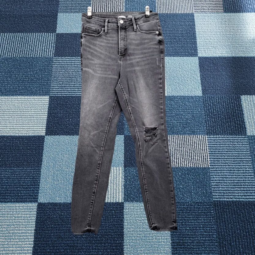 Old Navy Old Navy Womens Jeans 6 High Rise Rockstar Super Skinny Distressed Gray Denim Size 28" / US 6 / IT 42 - 1 Thumbnail