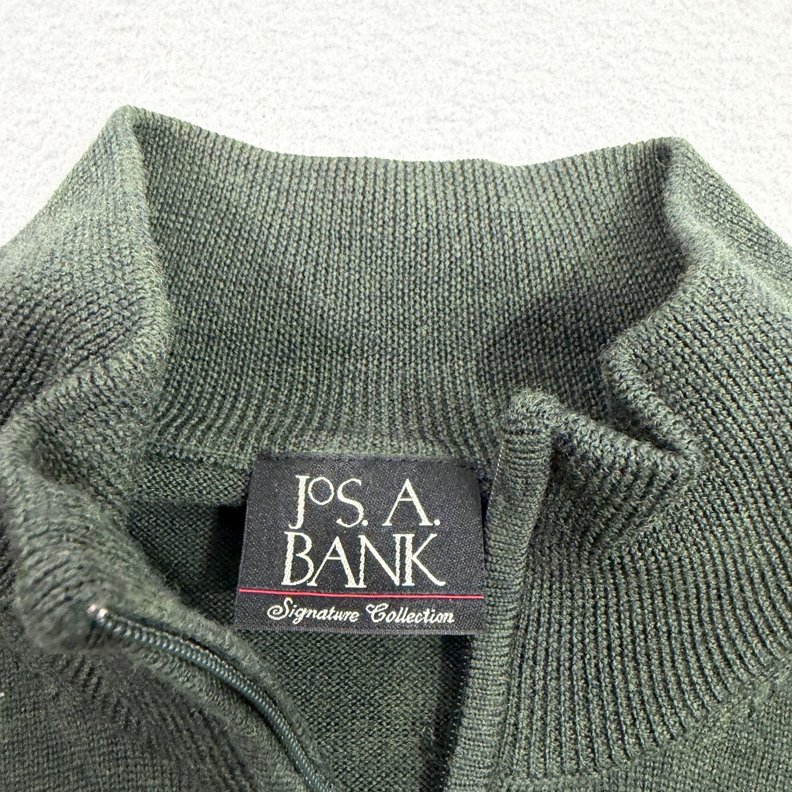 Jos. A. Bank Jos A Bank 100% Merino Wool 1/4 Zip Sweater Extra Large Size US XL / EU 56 / 4 - 4 Thumbnail