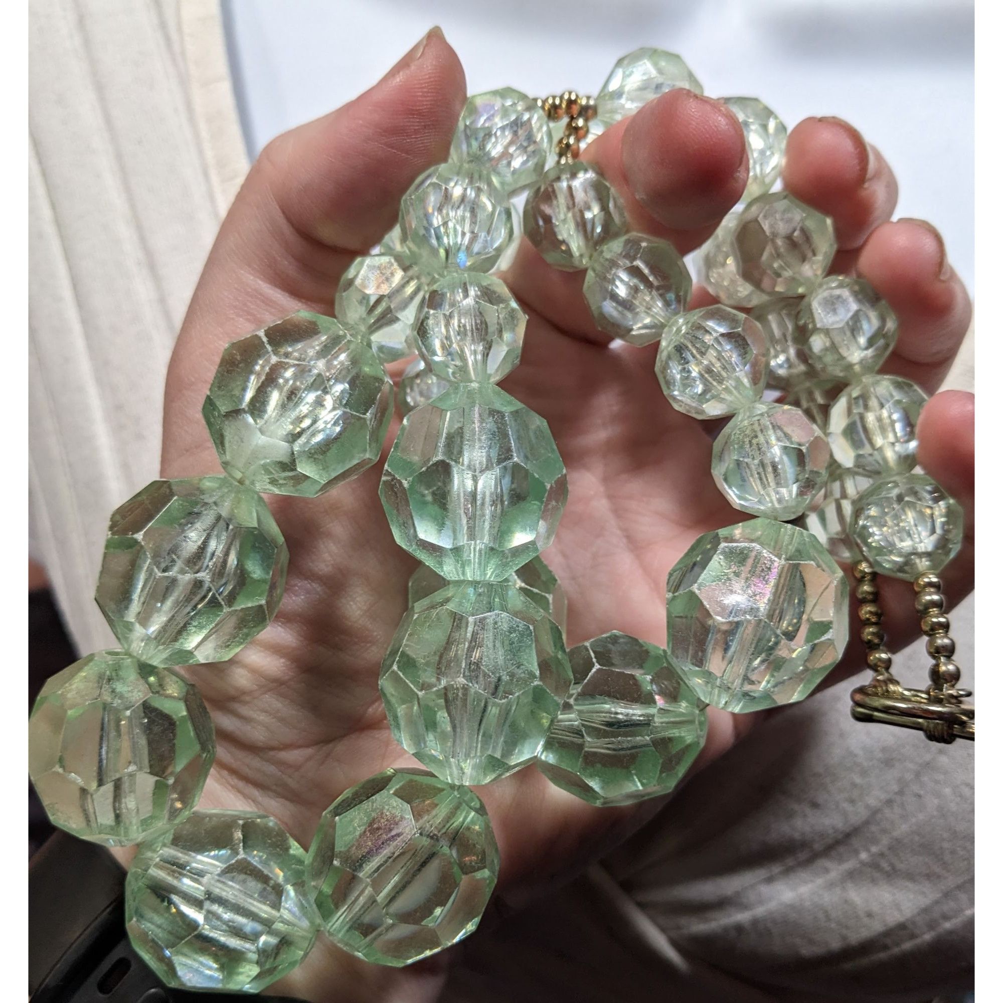 Other Vintage Chunky Translucent Mint Beaded Layered Necklace Size ONE SIZE - 3 Thumbnail