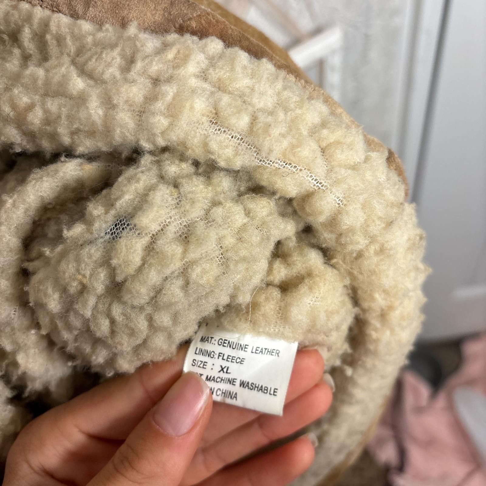 Other vintage leather patchwork hooded jacket with sherpa lining Size XL / US 12-14 / IT 48-50 - 5 Thumbnail