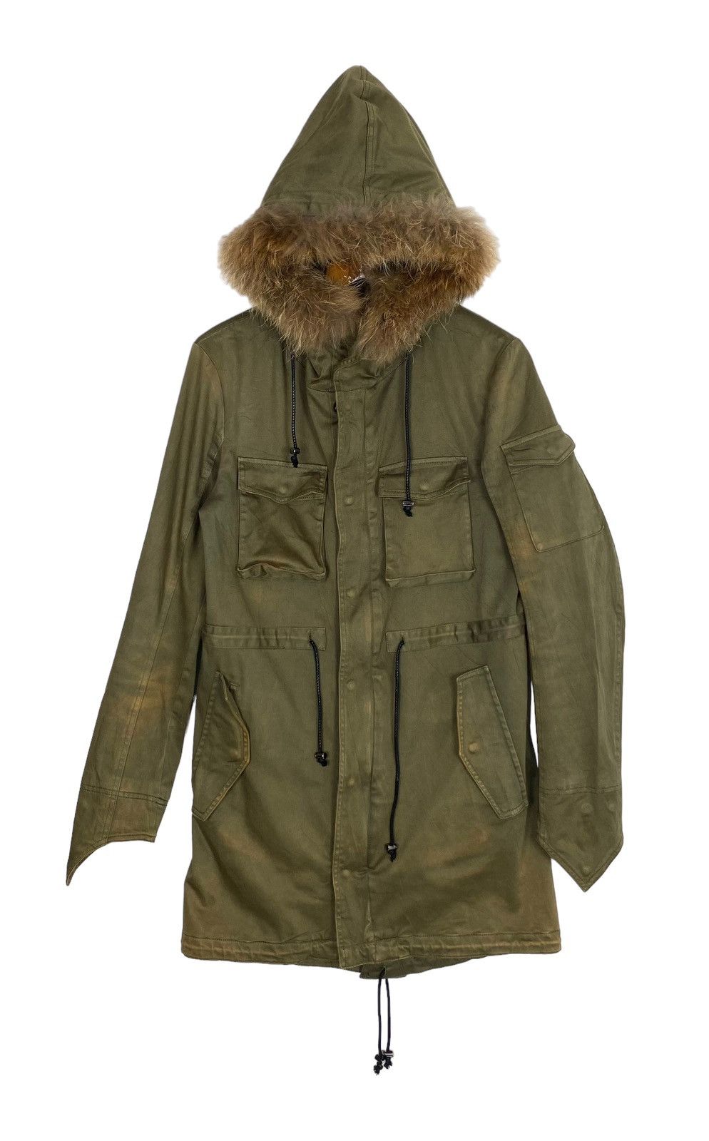 Shellac Rare‼️ Shade by Shellac Parka Fur Hoodie Fishtail Size S / US 4 / IT 40 - 1 Thumbnail