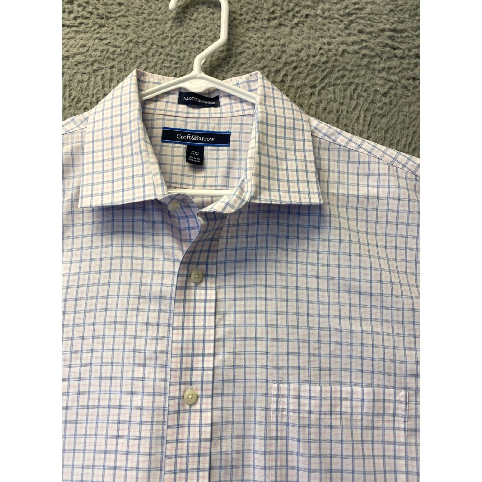 Croft & Barrow Croft & Barrow Shirt Men's 17.5 - 34/35 Purple Long Sleeve 100% Cotton /38-70 Size US XL / EU 56 / 4 - 2 Thumbnail