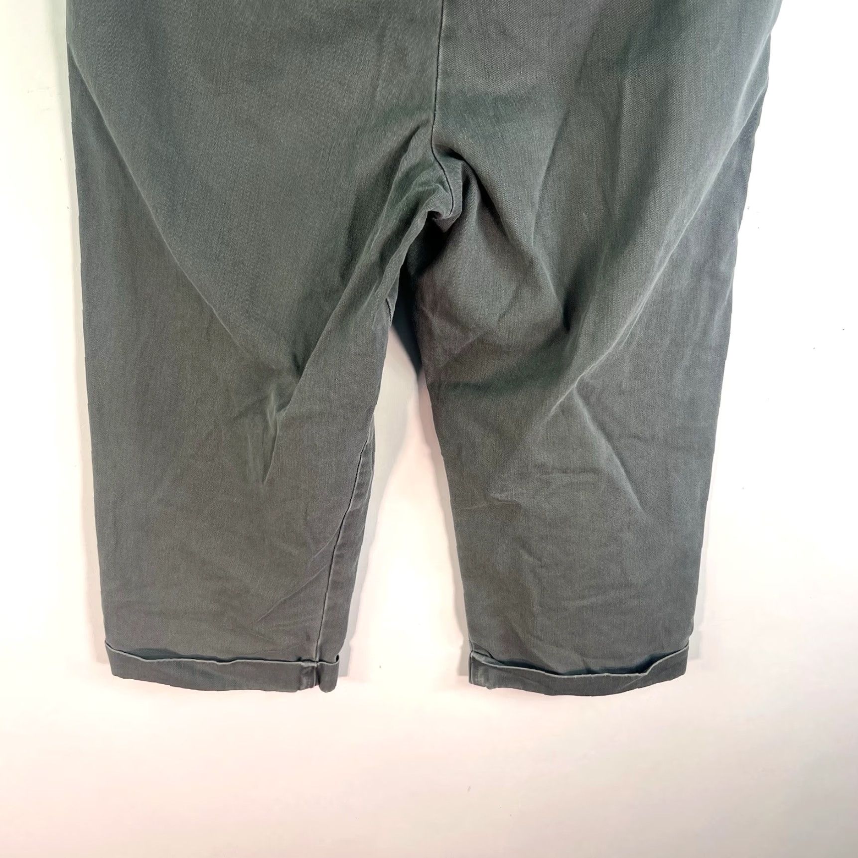 Polo Ralph Lauren VINTAGE Polo Ralph Lauren Pants Womens Size 8 Gray Cropped Cuffed Twill Inseam 21in 32x21 Button Zip Logo Casual 90s College Love Size 30" / US 8 / IT 44 - 7 Thumbnail