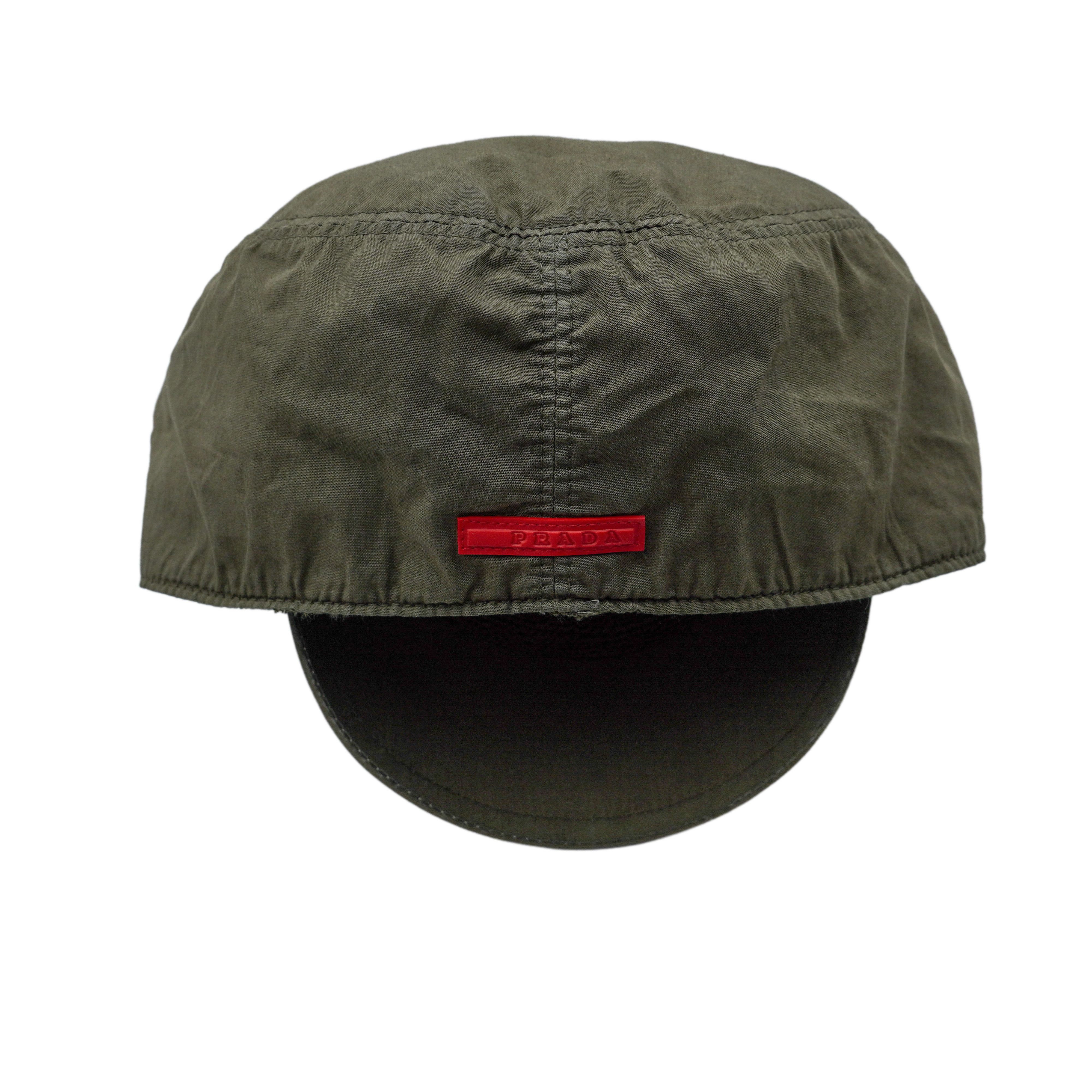 Prada Prada Linea Rossa Military Khaki Green Tab Logo Sport Cap Size ONE SIZE - 5 Thumbnail