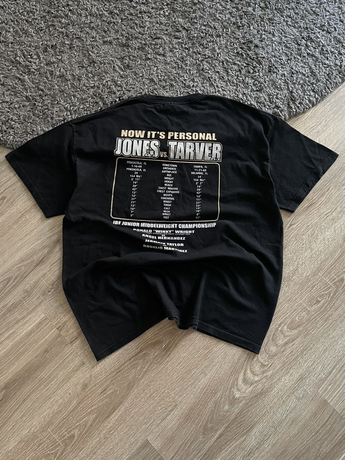Vintage Vintage 2003 Roy Jones vs Tarver Boxing Promo T Shirt Size US XL / EU 56 / 4 - 7 Thumbnail
