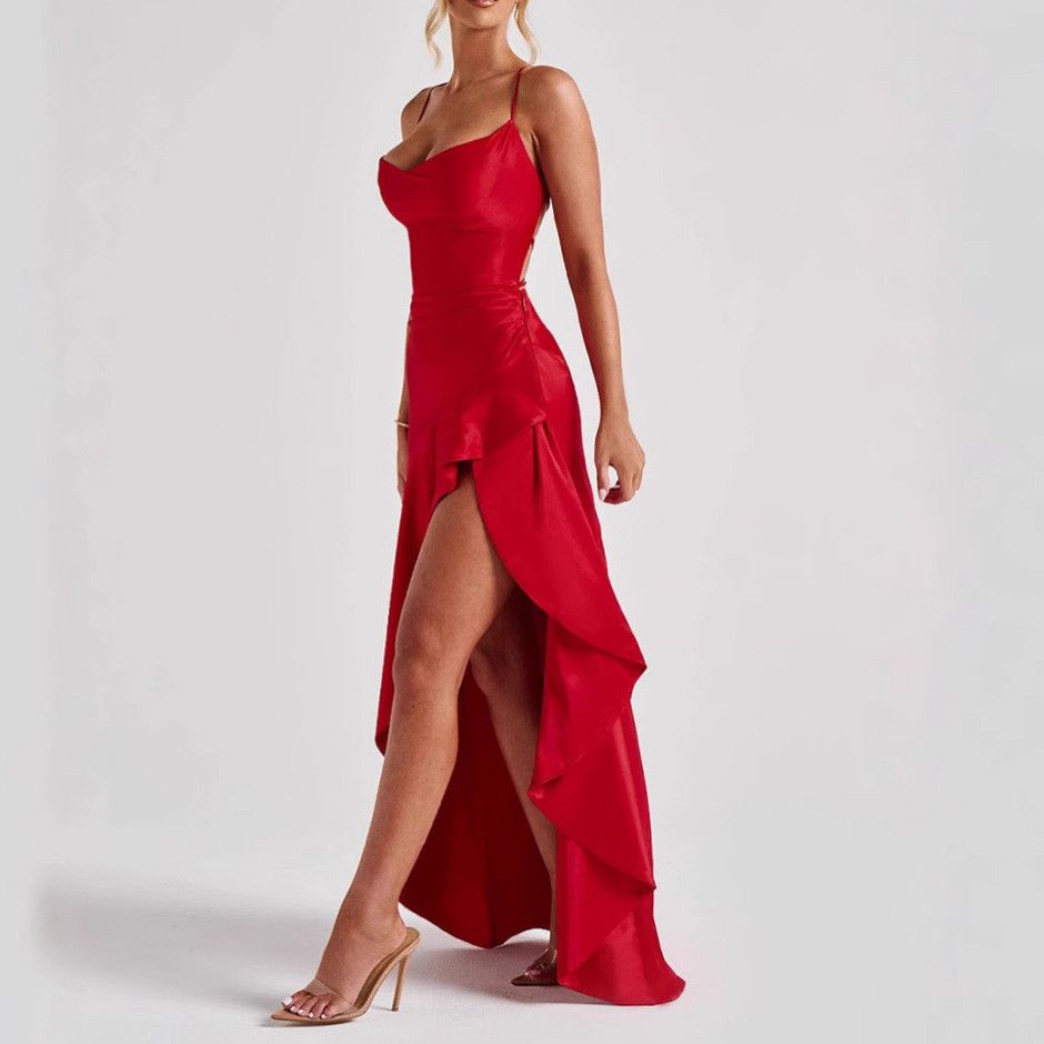 Other Women's Backless Ruffles Fashion Party Maxi Dresses Clothing Size S / US 4 / IT 40 - 2 Thumbnail