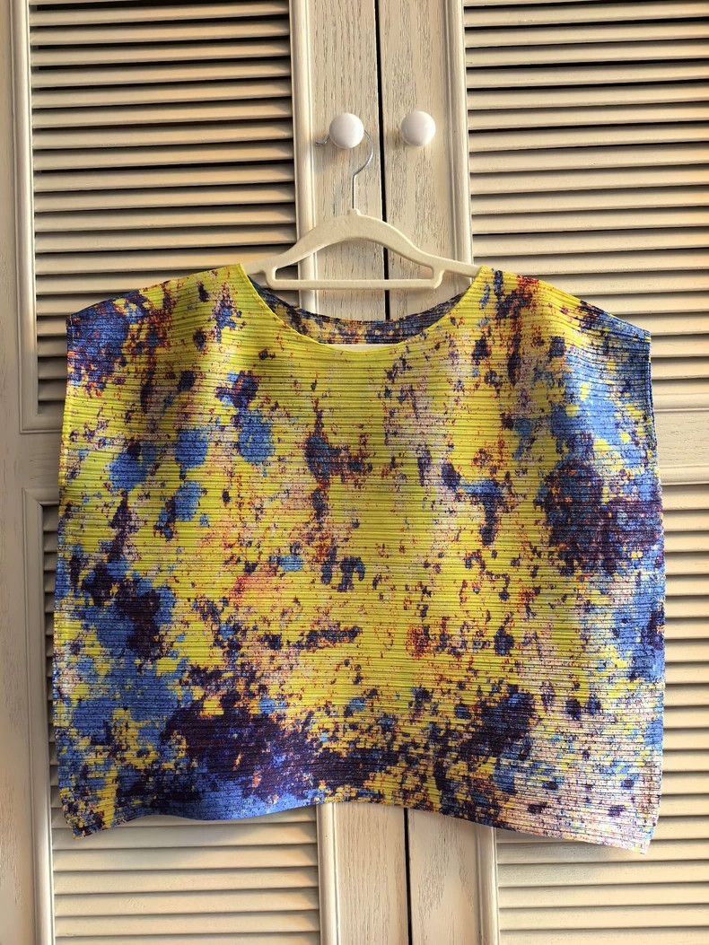 Issey Miyake Issey Miyake size:3 Yellow and blue color-matched starry s Size XS / US 0-2 / IT 36-38 - 1 Thumbnail