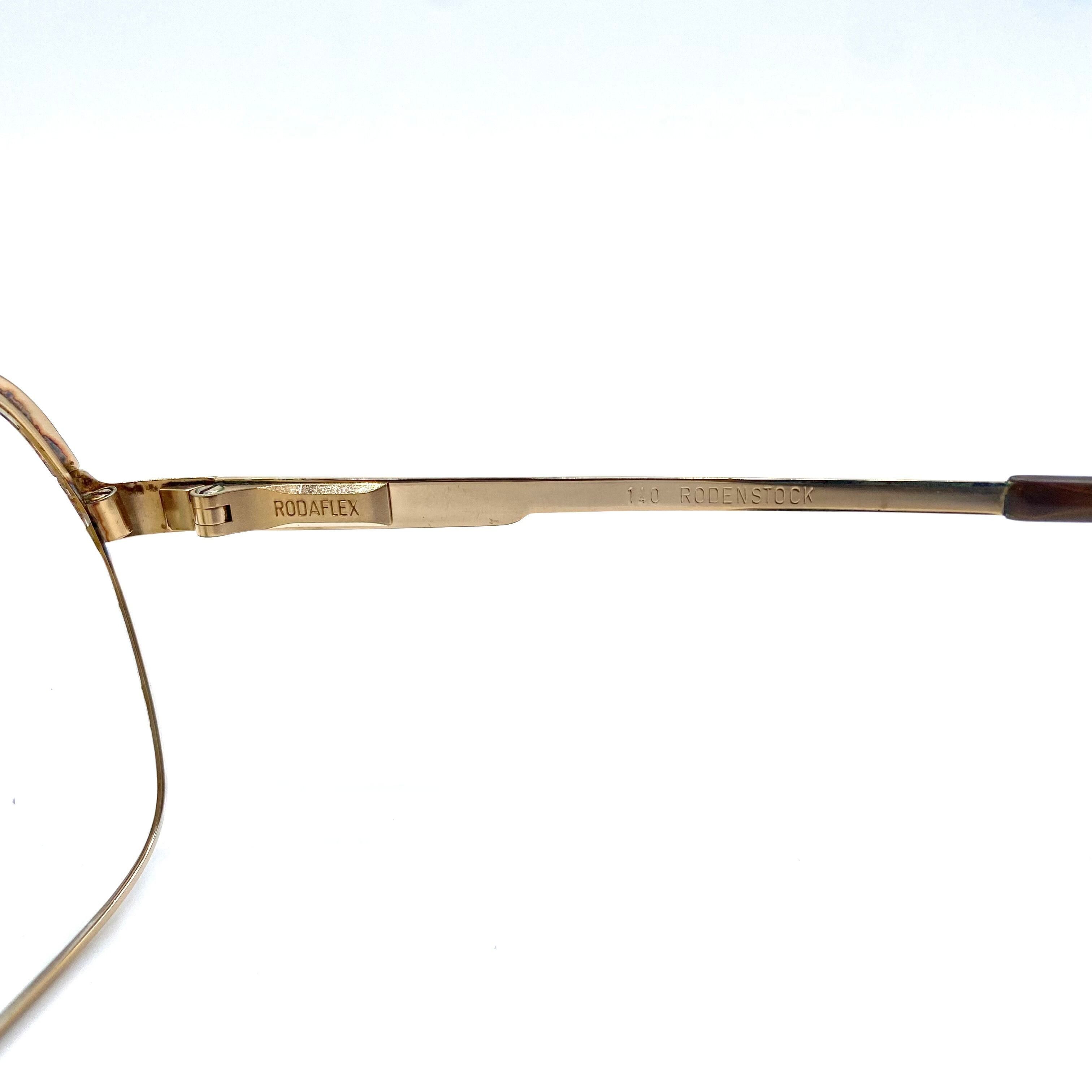 Vintage Vintage RODENSTOCK Prescription Glasses Gold RODAFLEX Size ONE SIZE - 4 Thumbnail