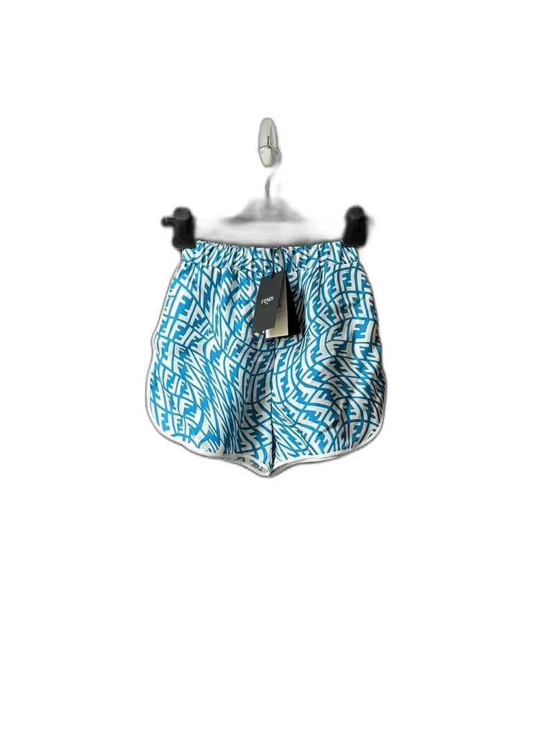 Fendi Fendi Blue Silk Printed Shorts Size 36" / US 14 / IT 50 - 1 Thumbnail