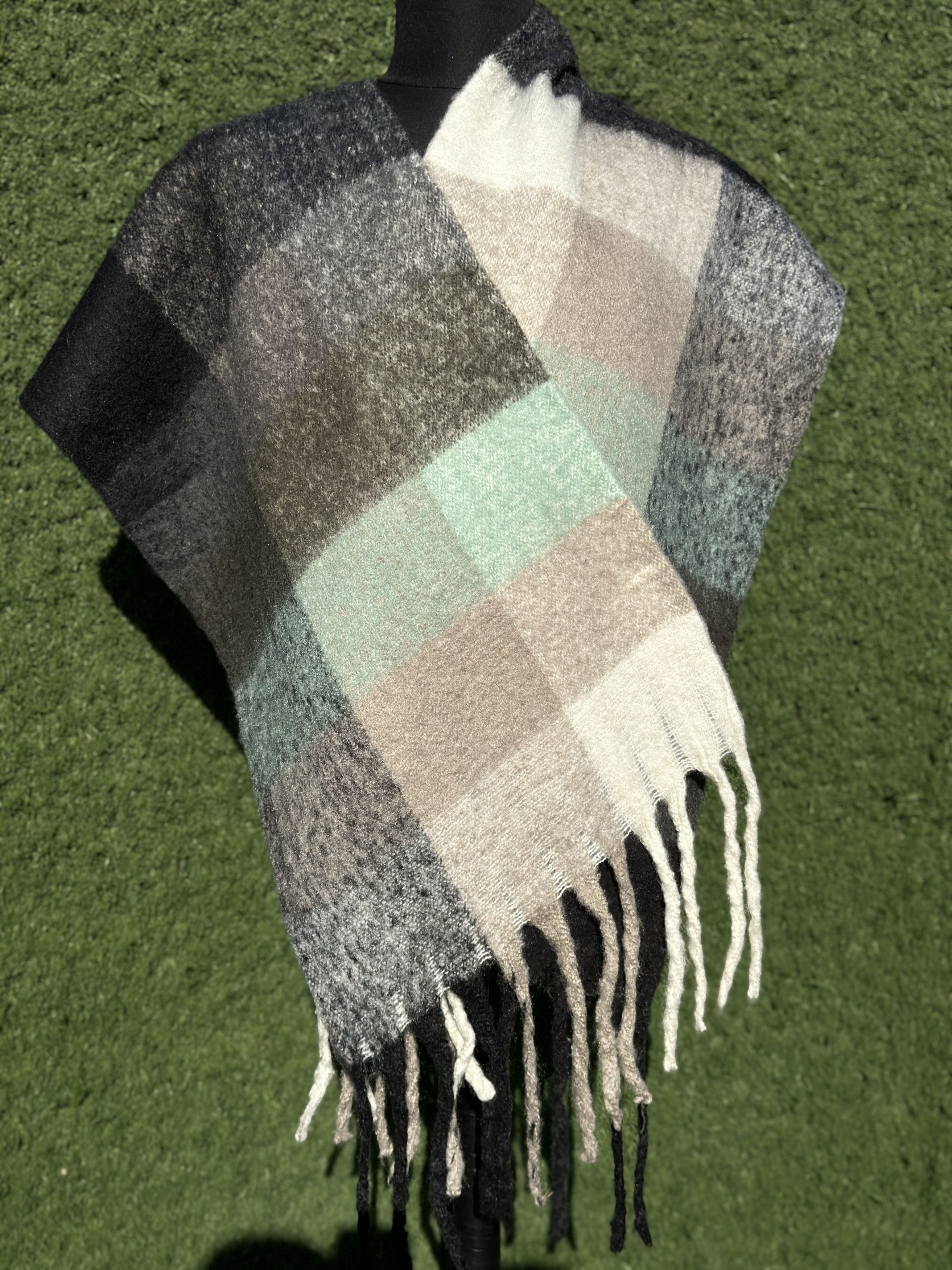 Acne Studios Acne Studios Wool Blend Check Scarf Gray Large 250x 35 cm Size ONE SIZE - 6 Thumbnail