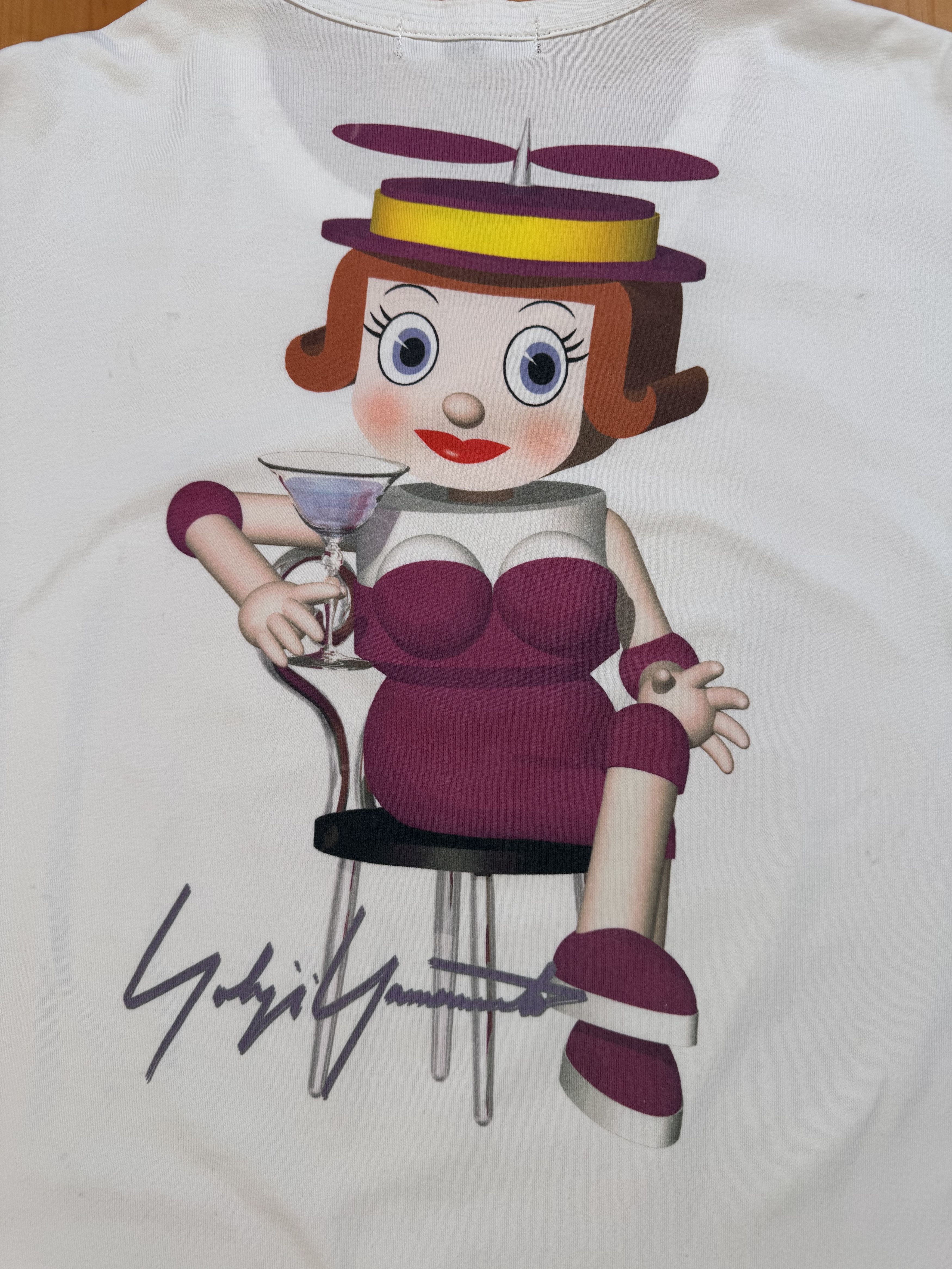 Yohji Yamamoto Yohji Yamamoto SS 2002 Saeko Doll Martini T Shirt Size US L / EU 52-54 / 3 - 6 Thumbnail