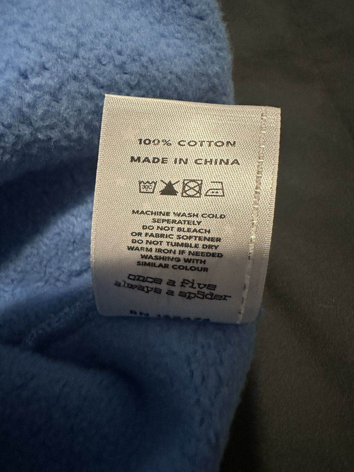 Sp5der Small Dusty Blue Sp5der Hoodie Size US S / EU 44-46 / 1 - 5 Thumbnail