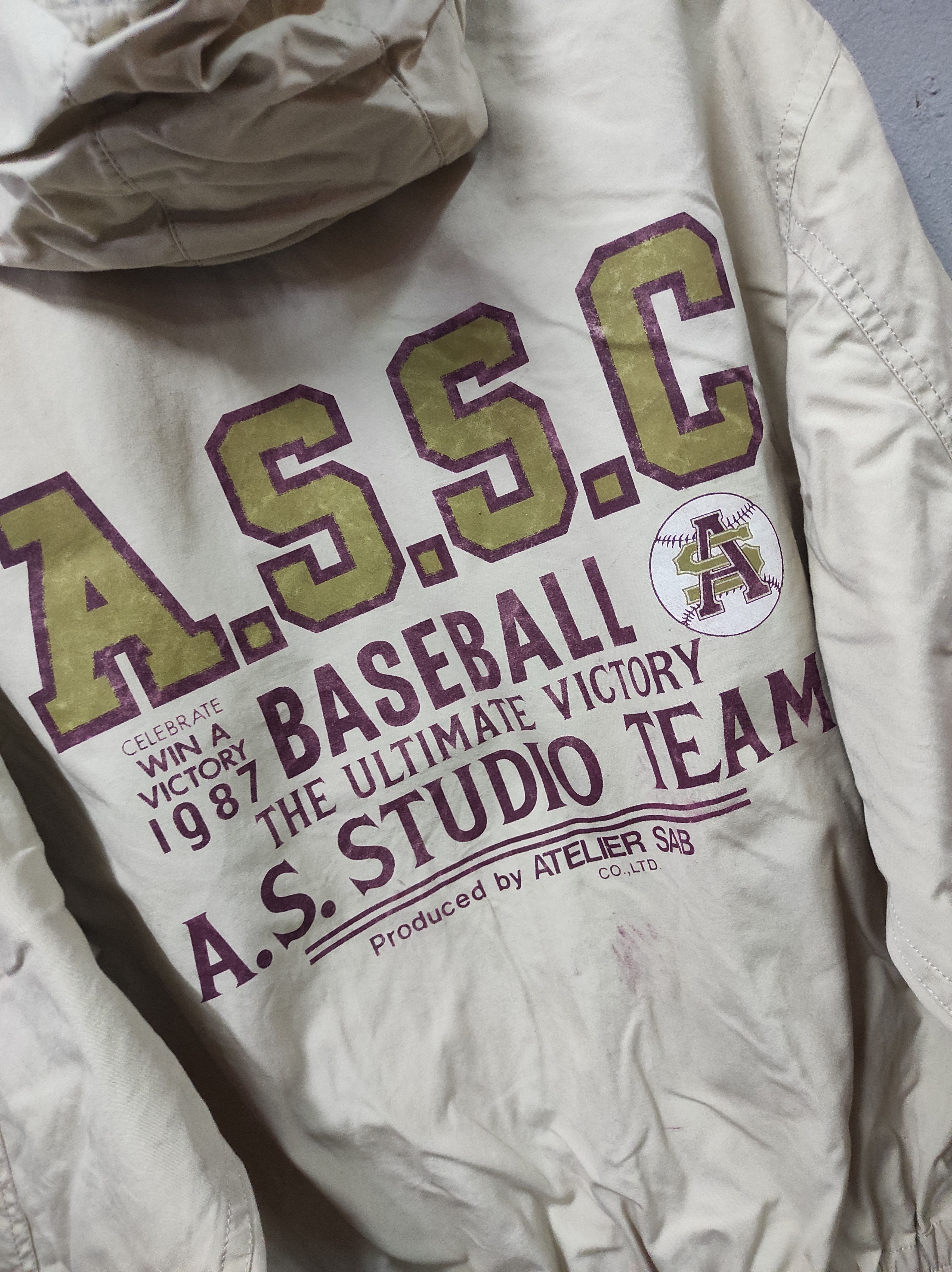 Japanese Brand × Vintage AS STUDIO ASSC BASEBALL ATELIER SAB LIGHT JACKET HOODED Size US M / EU 48-50 / 2 - 8 Thumbnail