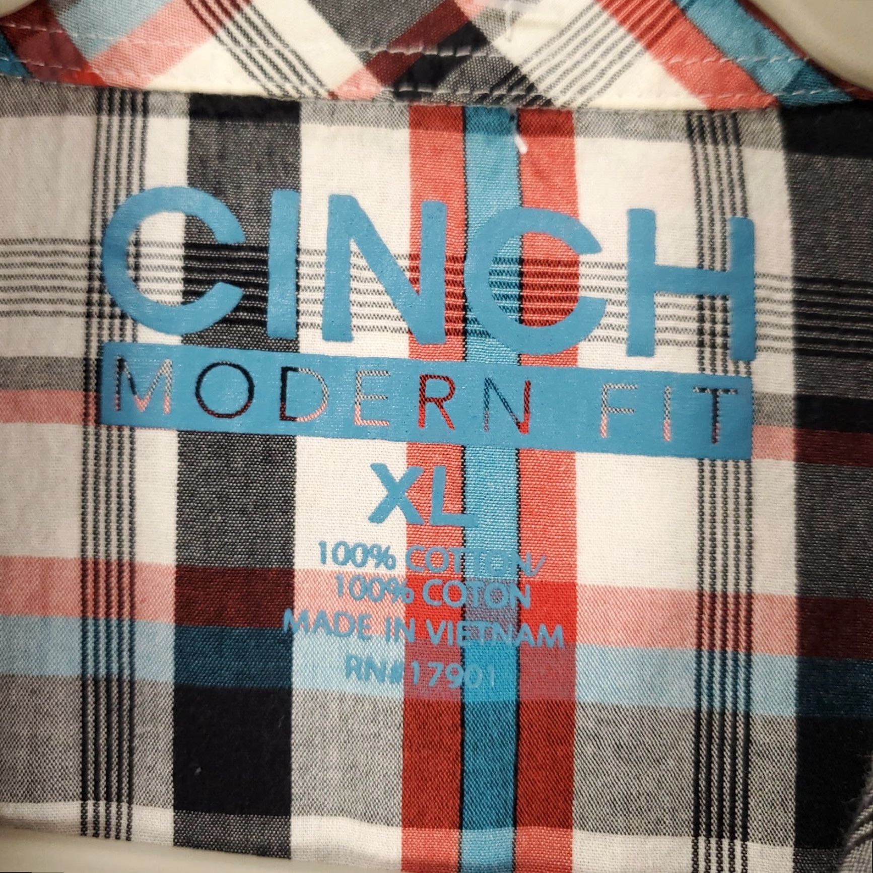 Vintage Cinch Mens XL Modern Fit Plaid Button-Up Shirt Cowboy Western Snap Pocketed Casual Workwear Size US XL / EU 56 / 4 - 4 Thumbnail