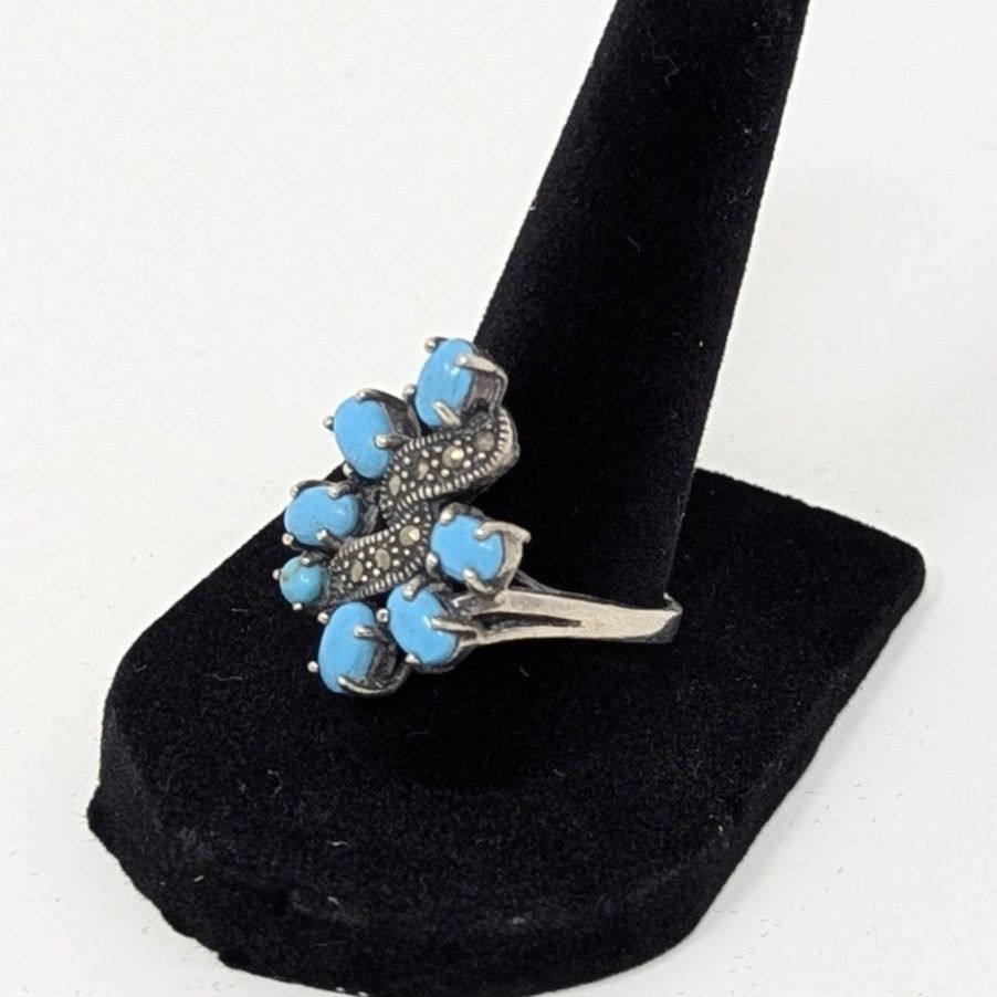 Other Vintage Southwest Turquoise and Silver Ring Size ONE SIZE - 1 Thumbnail