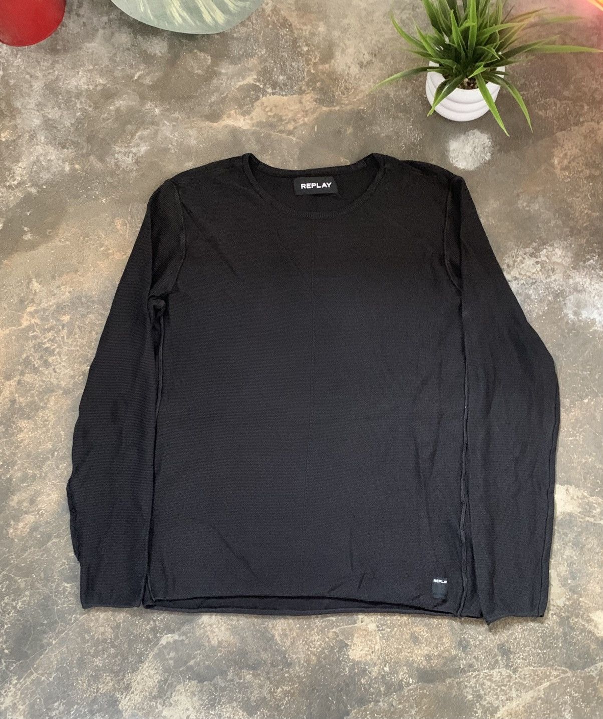 Replay Replay Waffleknit Longsleeve Tshirt Size US M / EU 48-50 / 2 - 1 Thumbnail