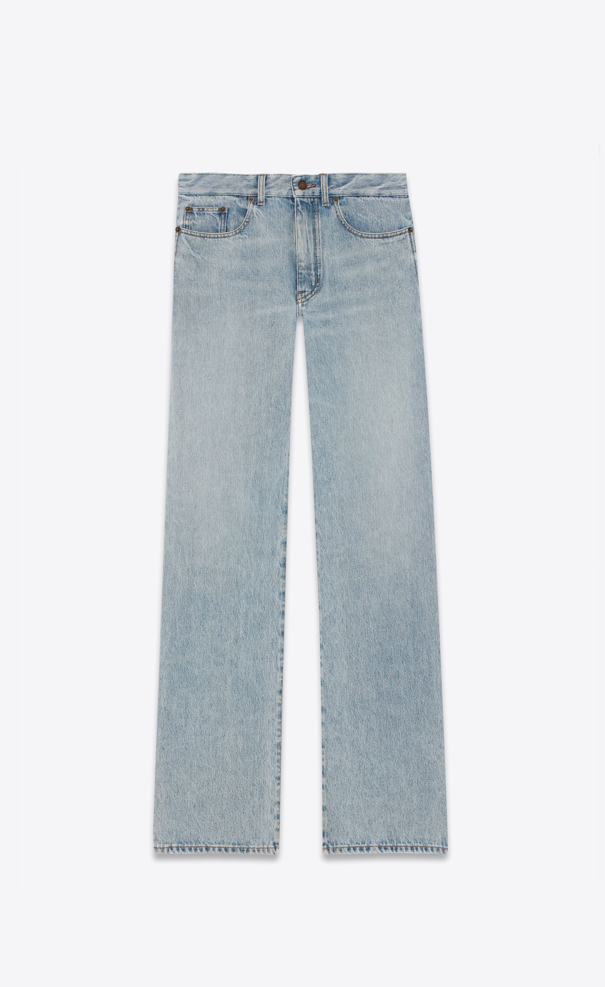 image of Saint Laurent Paris Oc11Z10524 Shinny Fit Jeans In Blue, Women's (Size 34)