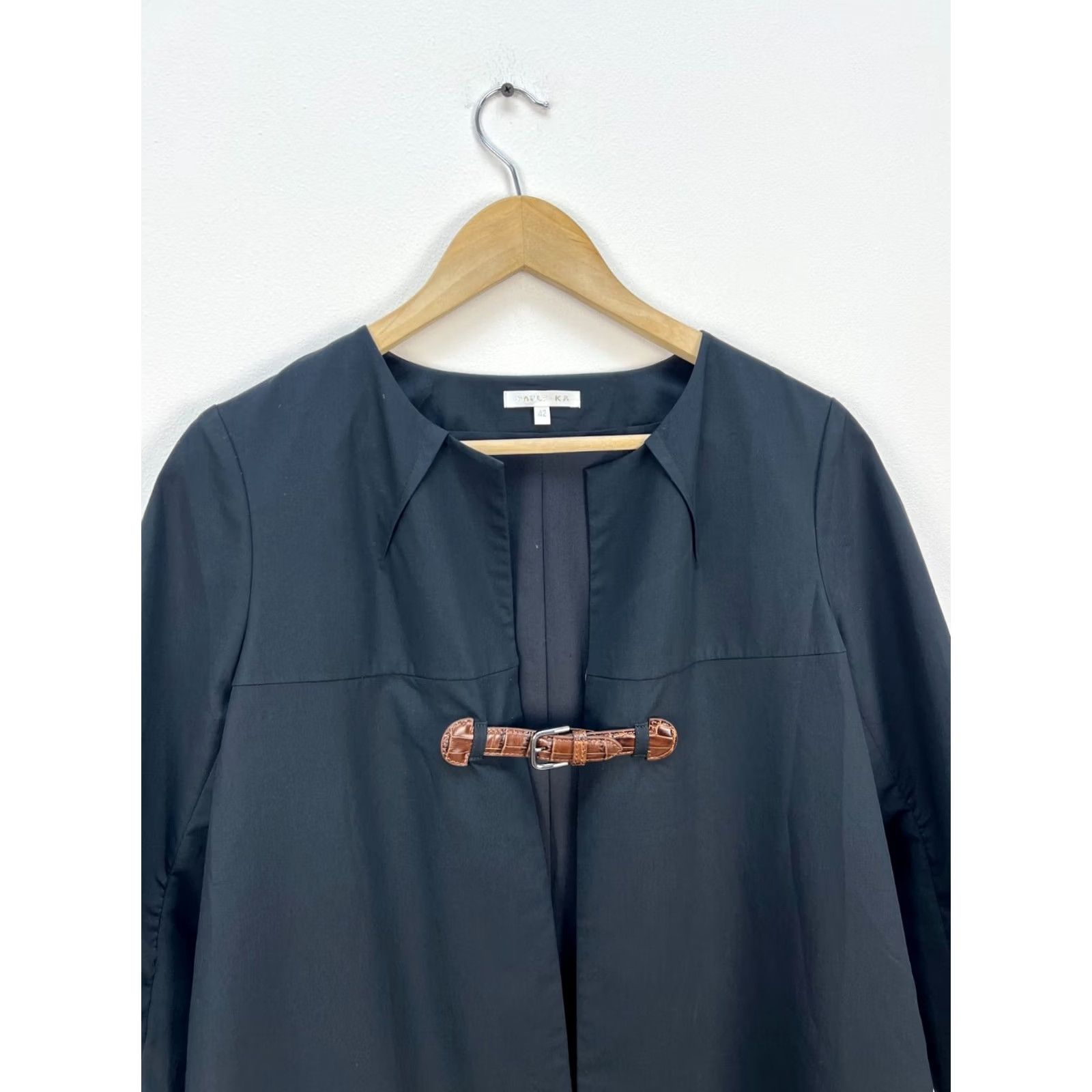 PAULE KA PAULE KA Jacket Women Leather Details Coat Vintage 42 Black Casual Regular Size 42 Womens Vintage PAULE KA Jacket Size M / US 6-8 / IT 42-44 - 2 Thumbnail