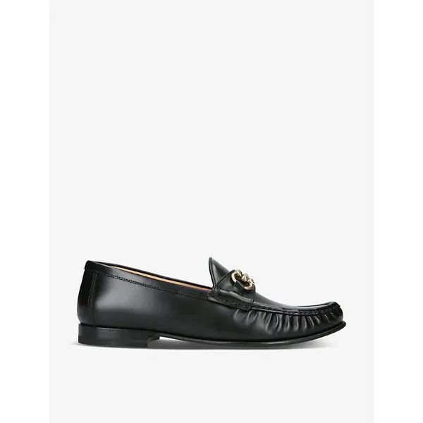 Brunello Cucinelli o1w1db10725 Leather Buckle Loafer in Black Size US 11 / EU 44 - 1 Thumbnail
