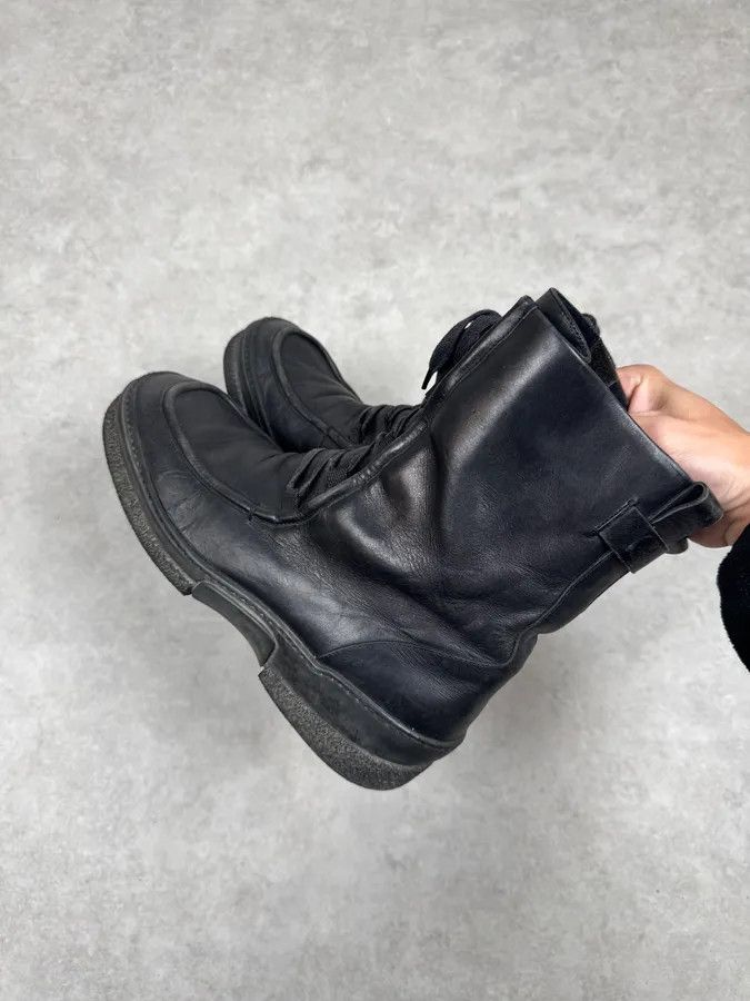 Gucci 2000s Gucci Black Leather Lace-up Boots Size US 7.5 / EU 40-41 - 4 Thumbnail