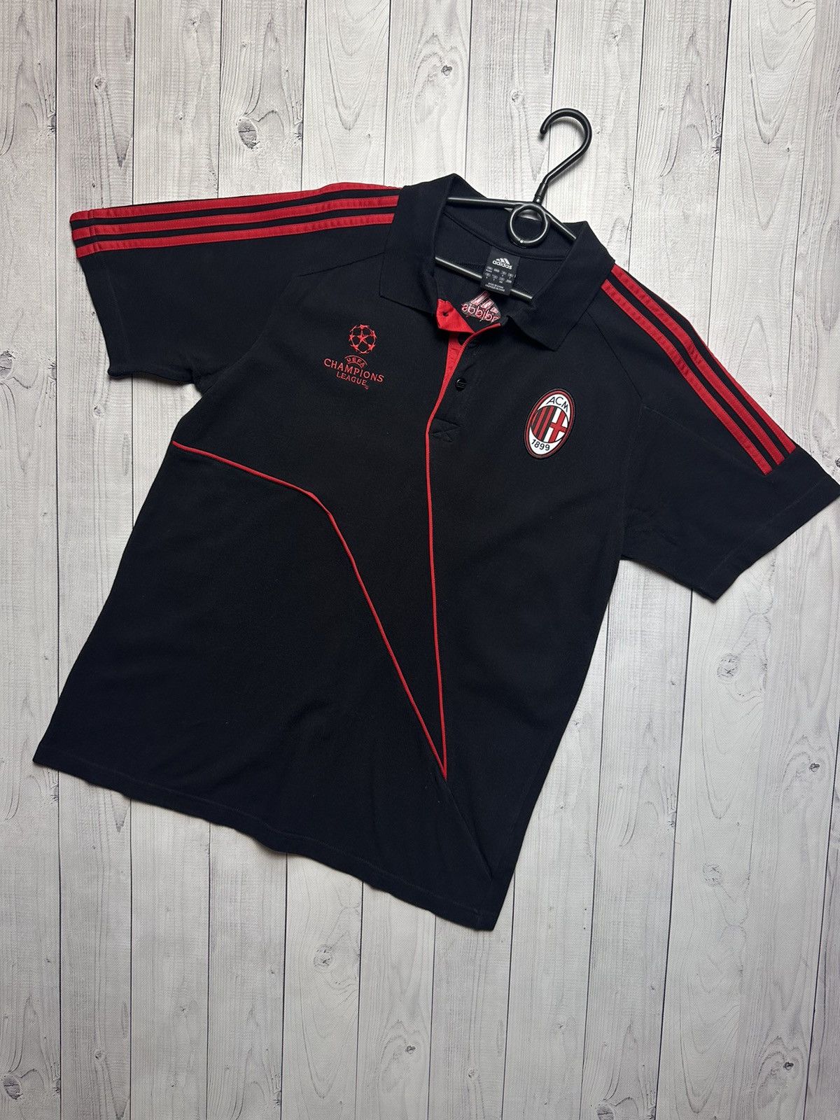 Vintage Vintage adidas AC Milan soccer polo champions League s Size US S / EU 44-46 / 1 - 1 Thumbnail