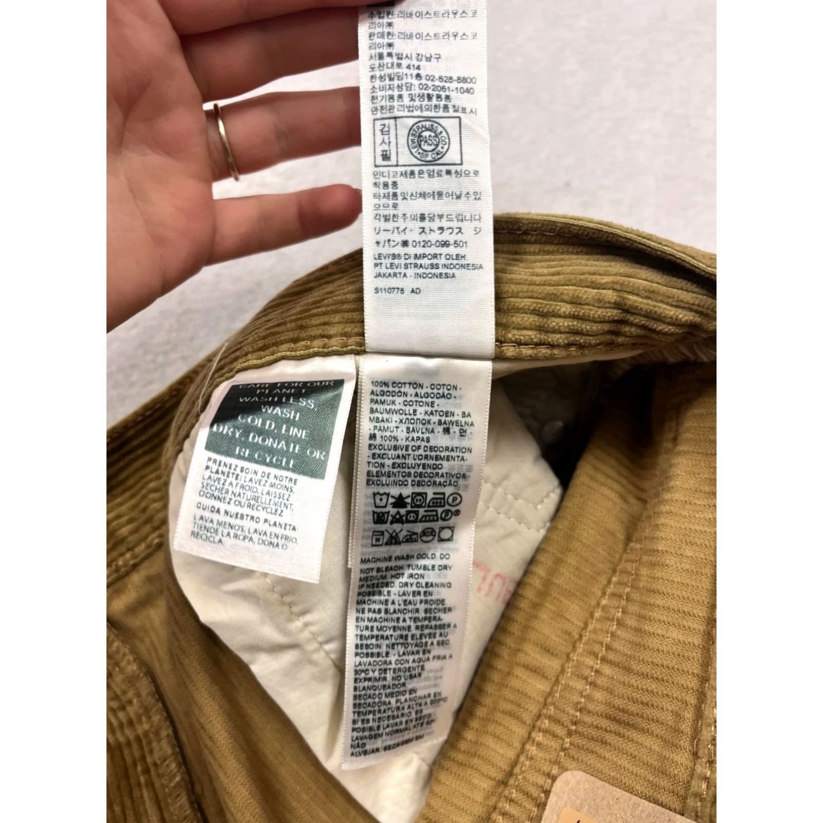 Levi's Levi's Corduroy Pants 33X30 Regular 5-Pocket Tan Brown Corduroy Levi's 500 Series Mens Pants Size US 33 - 4 Thumbnail