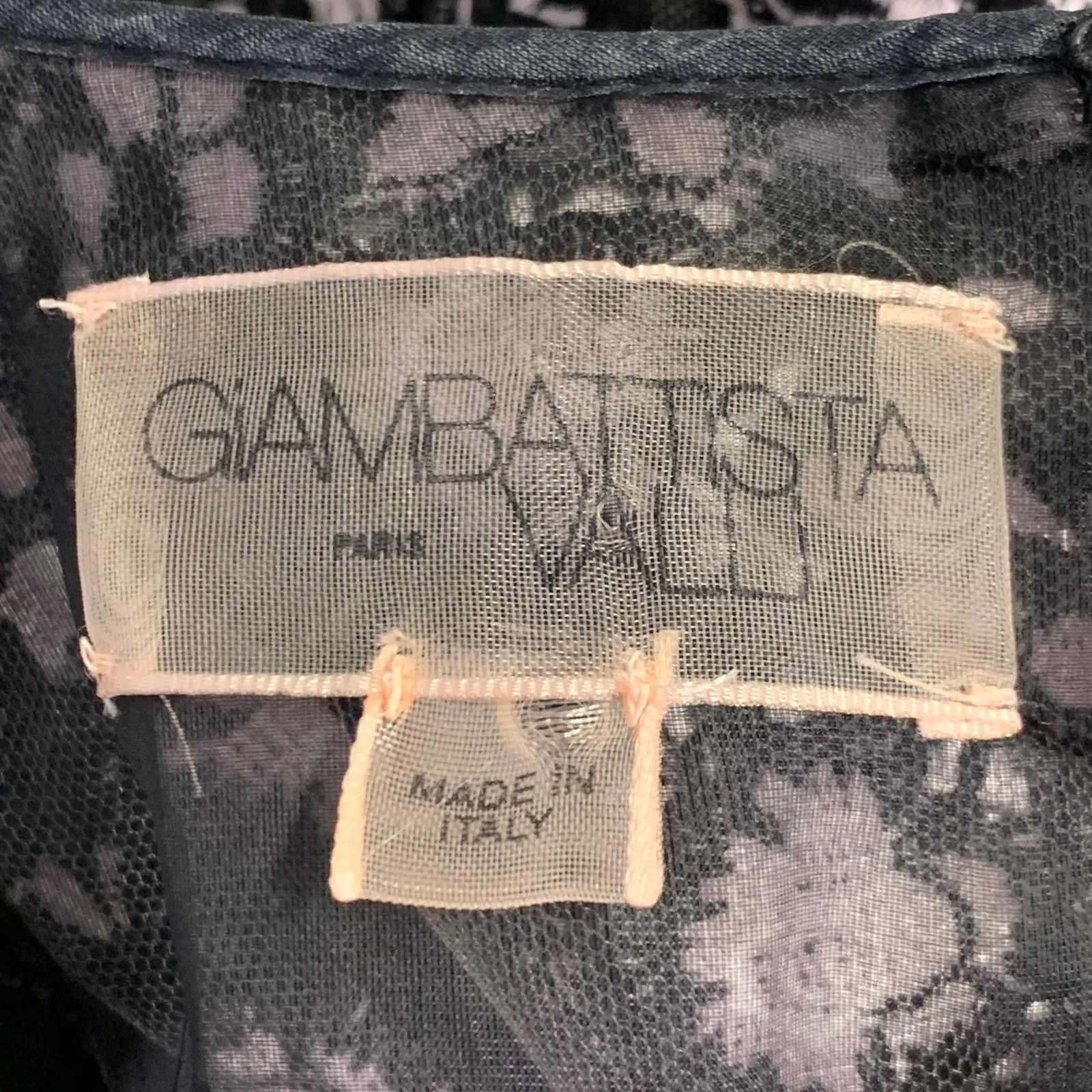 Giambattista Valli GIAMBATTISTA VALLI Black White Silk Cocktail Dress Size XS / US 0-2 / IT 36-38 - 5 Thumbnail