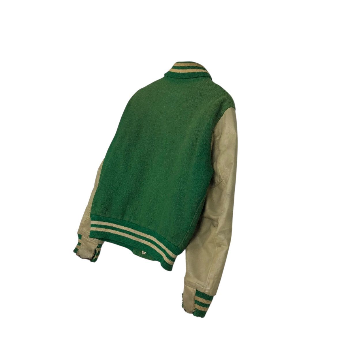 Golden Bear 🔥VINTAGE VARSITY LEATHER JACKET GOLDEN BEAR MADE IN USA Size US S / EU 44-46 / 1 - 12 Thumbnail
