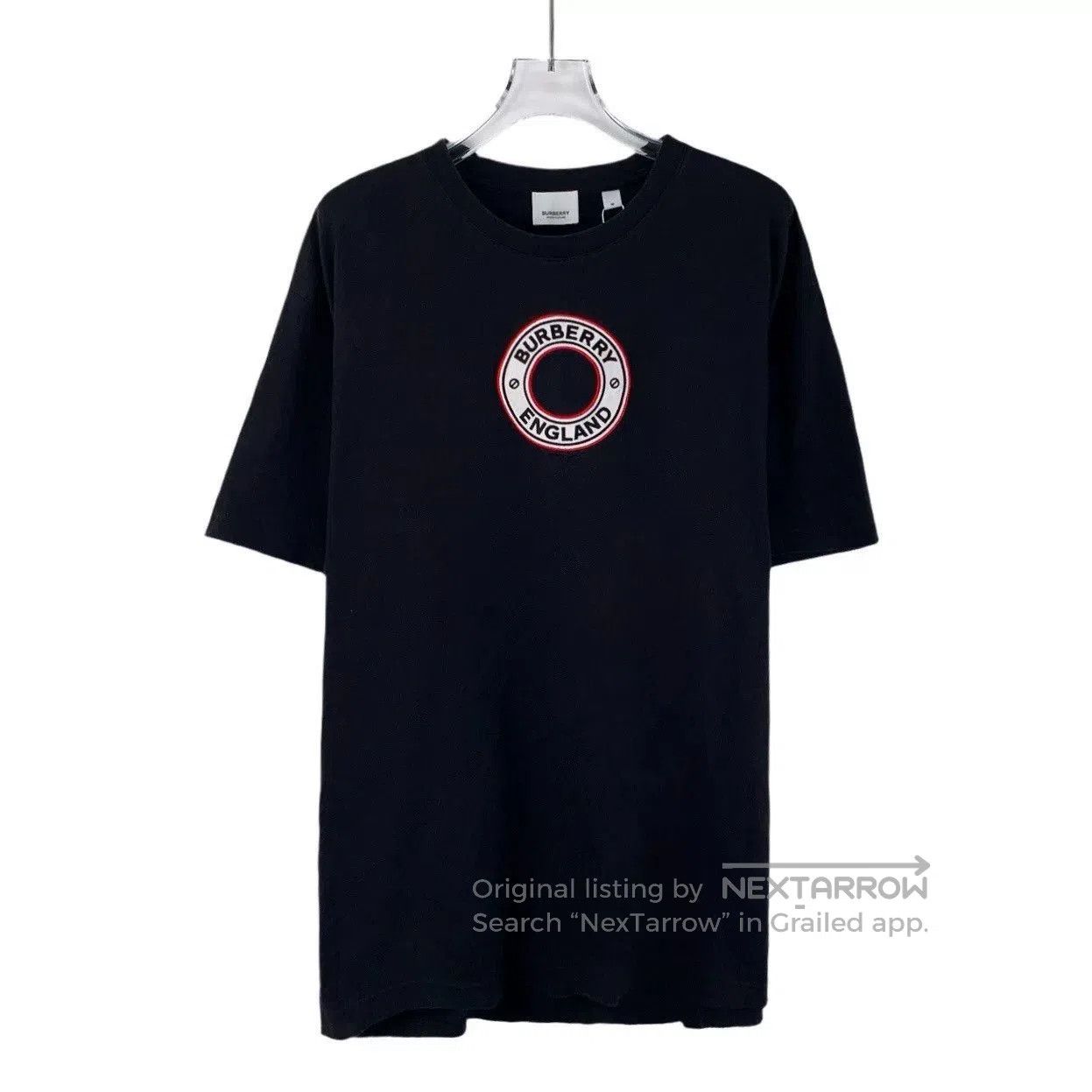 Burberry Burberry Black Logo Embroidered Cotton T. Size US M / EU 48-50 / 2 - 1 Thumbnail