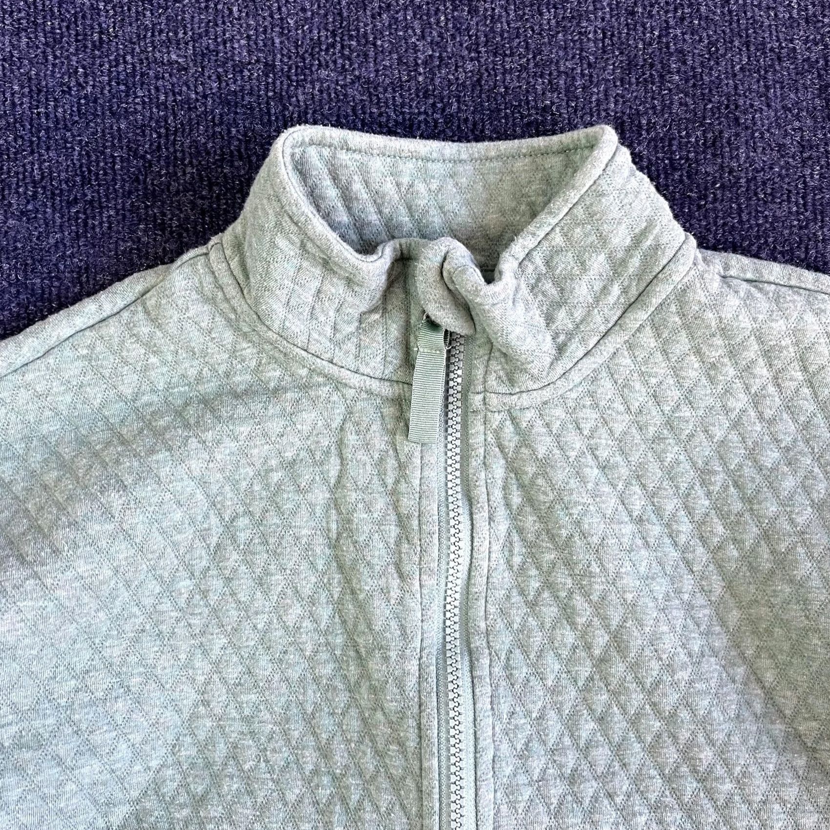 Eddie Bauer Eddie Bauer Jacket Womens M Green Diamond Quilted 1/2 Zip Pockets Cashmere? Size M / US 6-8 / IT 42-44 - 3 Thumbnail