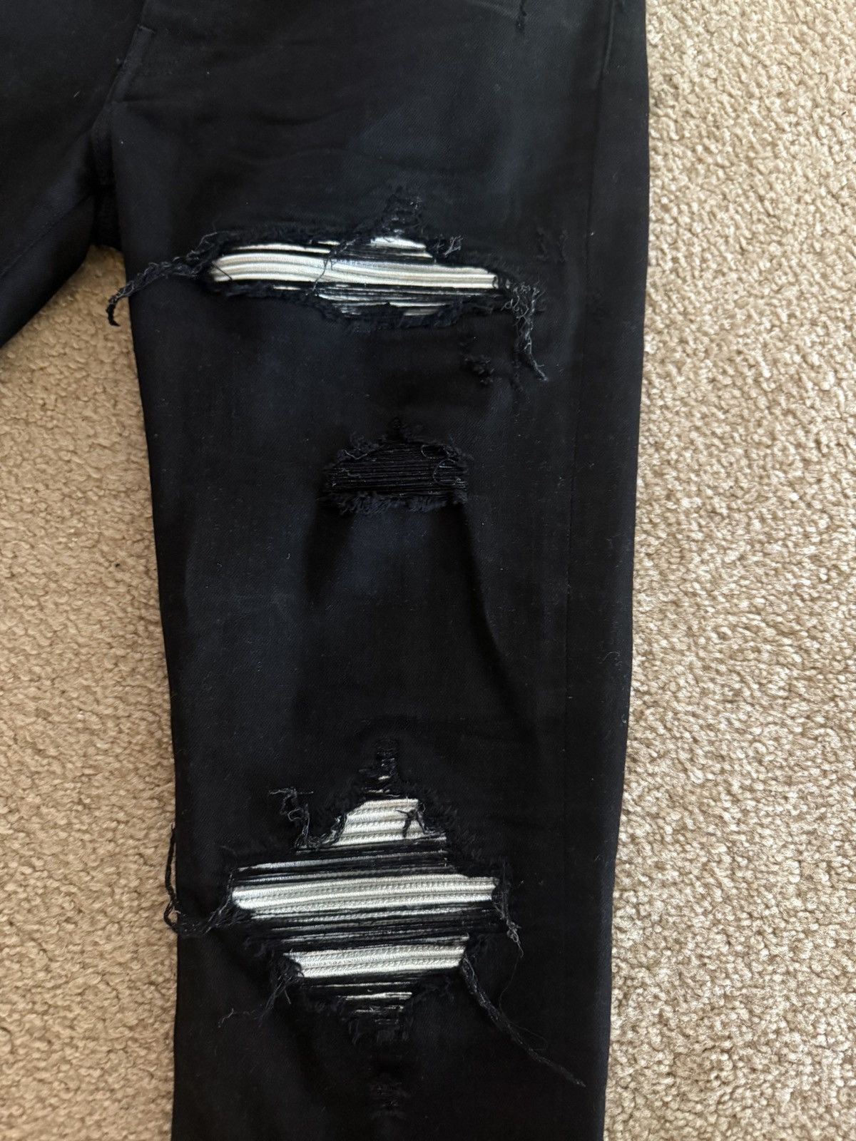 Amiri Black Silver Patch Amiri MX1 Size US 33 - 2 Thumbnail