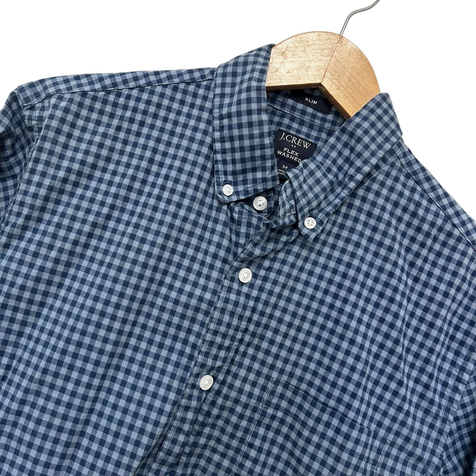J.Crew J. Crew Blue Plaid Flex Washed Long Sleeve Button Down Sz M Size US M / EU 48-50 / 2 - 1 Thumbnail