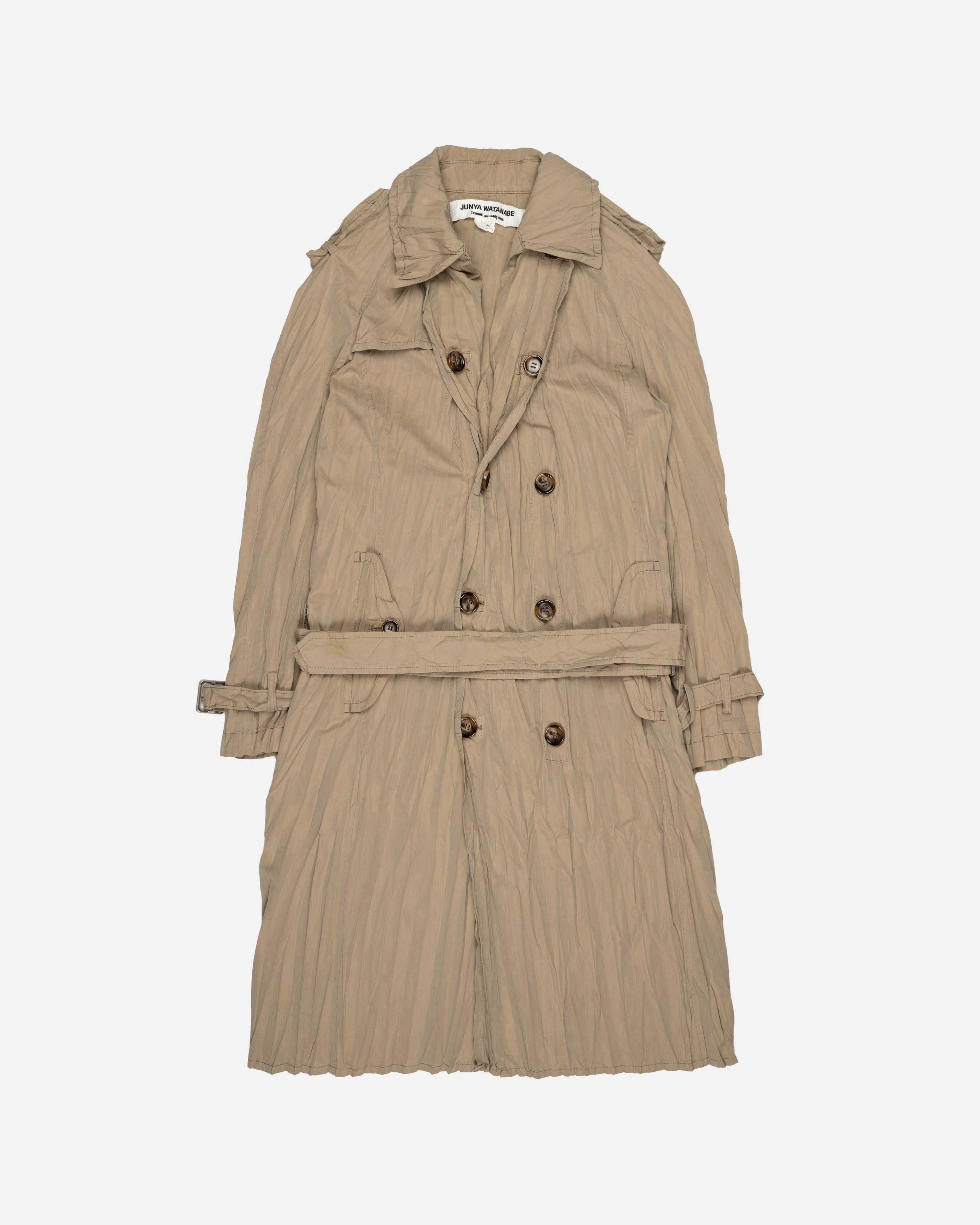 Comme des Garçons 89AW Short Trench Coat COMME des GARCONS Chiffon Short Trench Cape Jacket Beige S