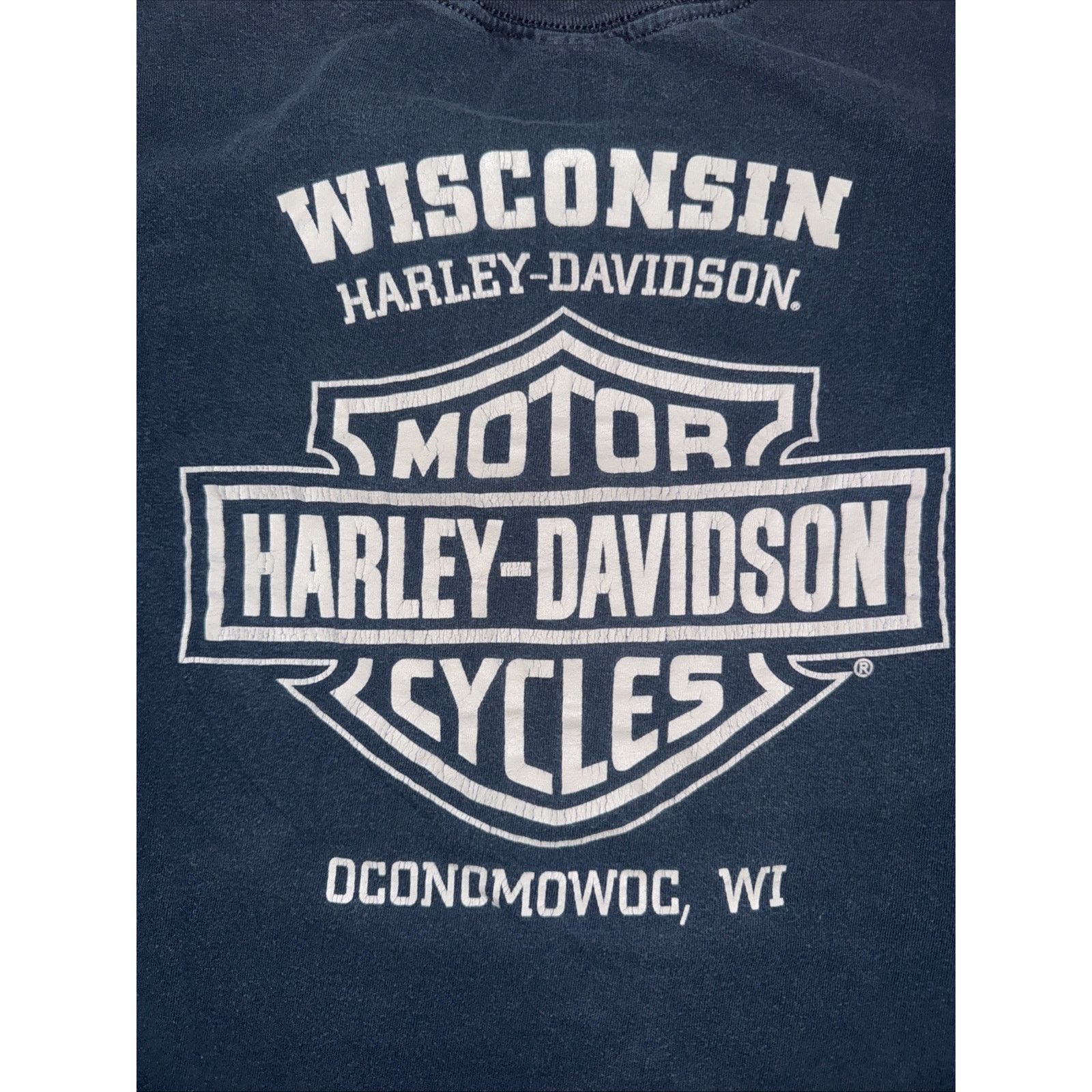 Harley Davidson × Vintage Harley-Davidson T-Shirt XL Blue Y2K Biker Graphic 23x27 Size US XL / EU 56 / 4 - 5 Thumbnail