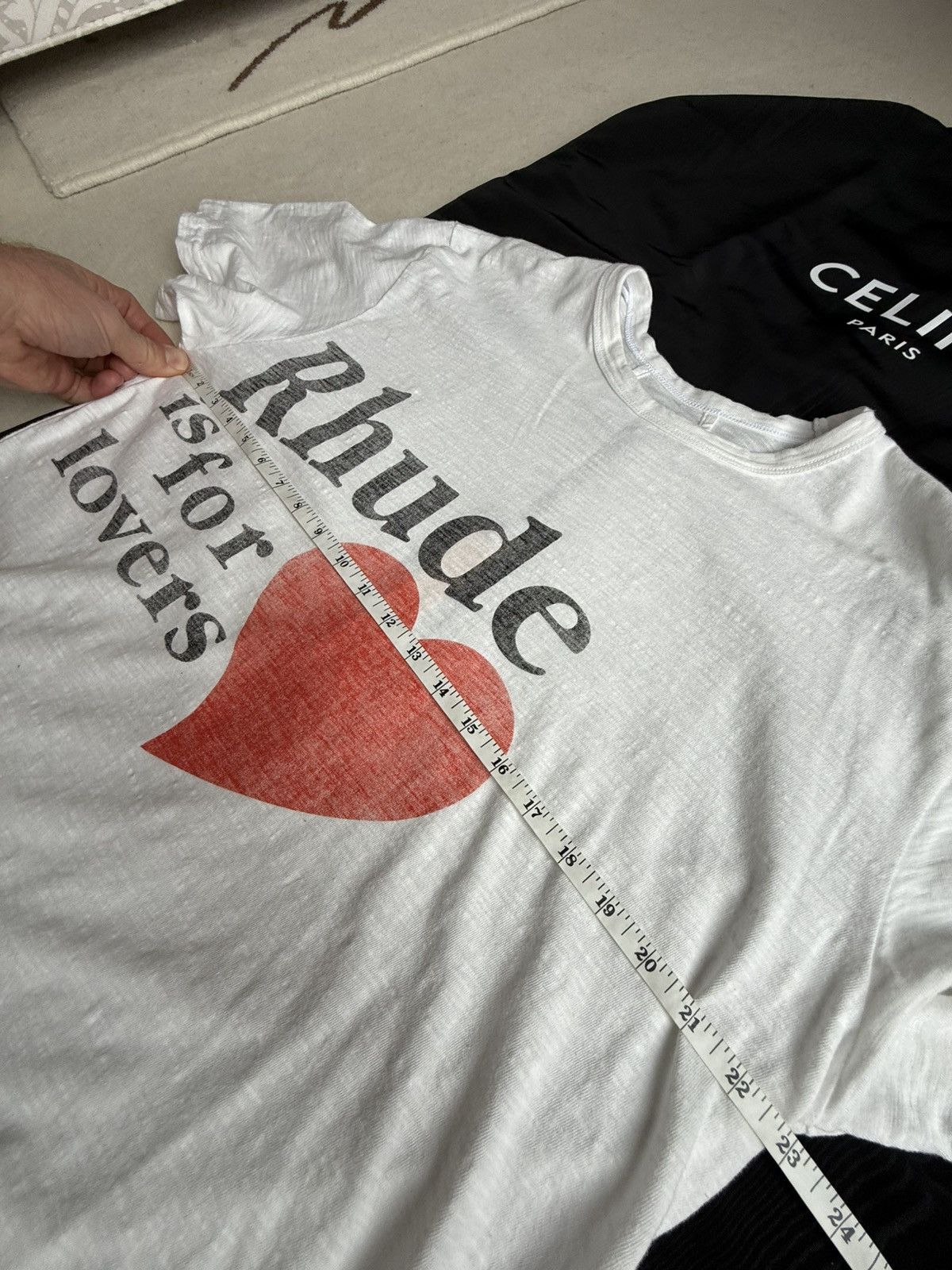 Rhude Rhude is for lovers logo white heart t shirt XL $380 Size US XL / EU 56 / 4 - 6 Thumbnail