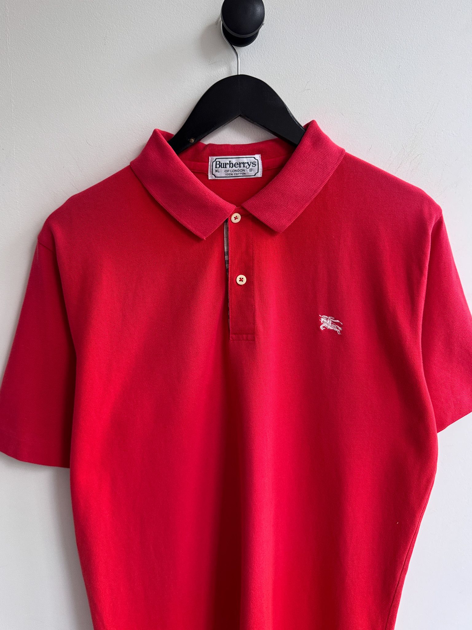 Burberry Burberry Red Polo Shirt Size US L / EU 52-54 / 3 - 2 Thumbnail
