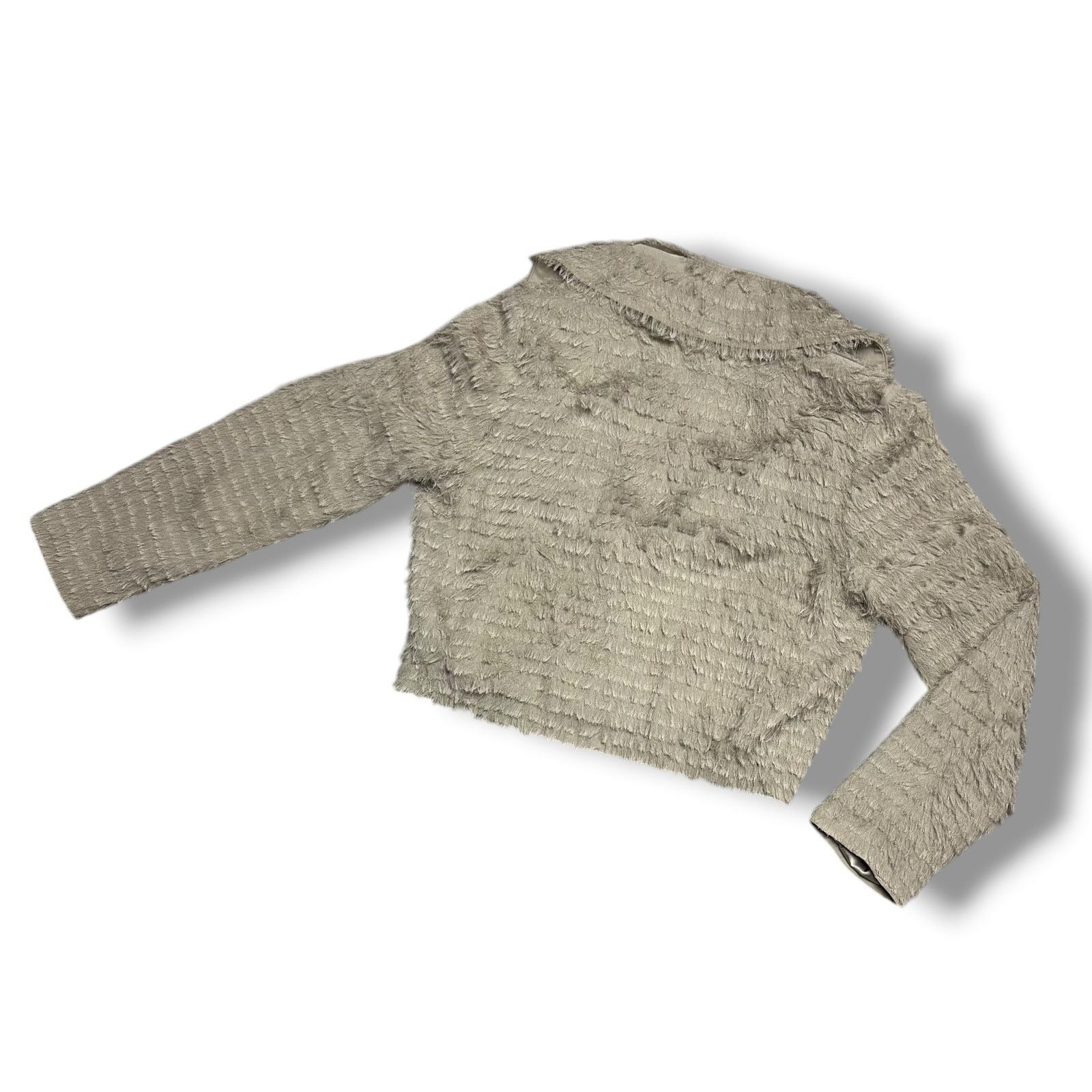 Christian Wijnants Christian Wijnants 100% Silk Textured Cropped Jacket Size M / US 6-8 / IT 42-44 - 3 Thumbnail