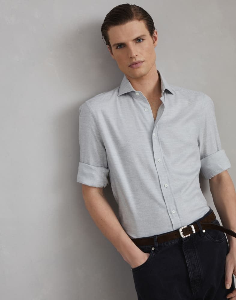 Brunello Cucinelli o1w1db10825 Shirt in Grey Size US S / EU 44-46 / 1 - 3 Thumbnail