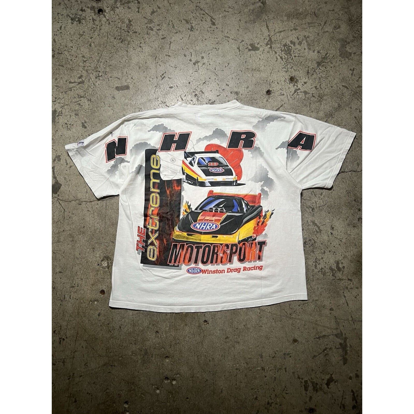 Vintage Vintage 1990s NHRA AOP Shirt Winston Drag Racing — XL Size US XL / EU 56 / 4 - 2 Thumbnail