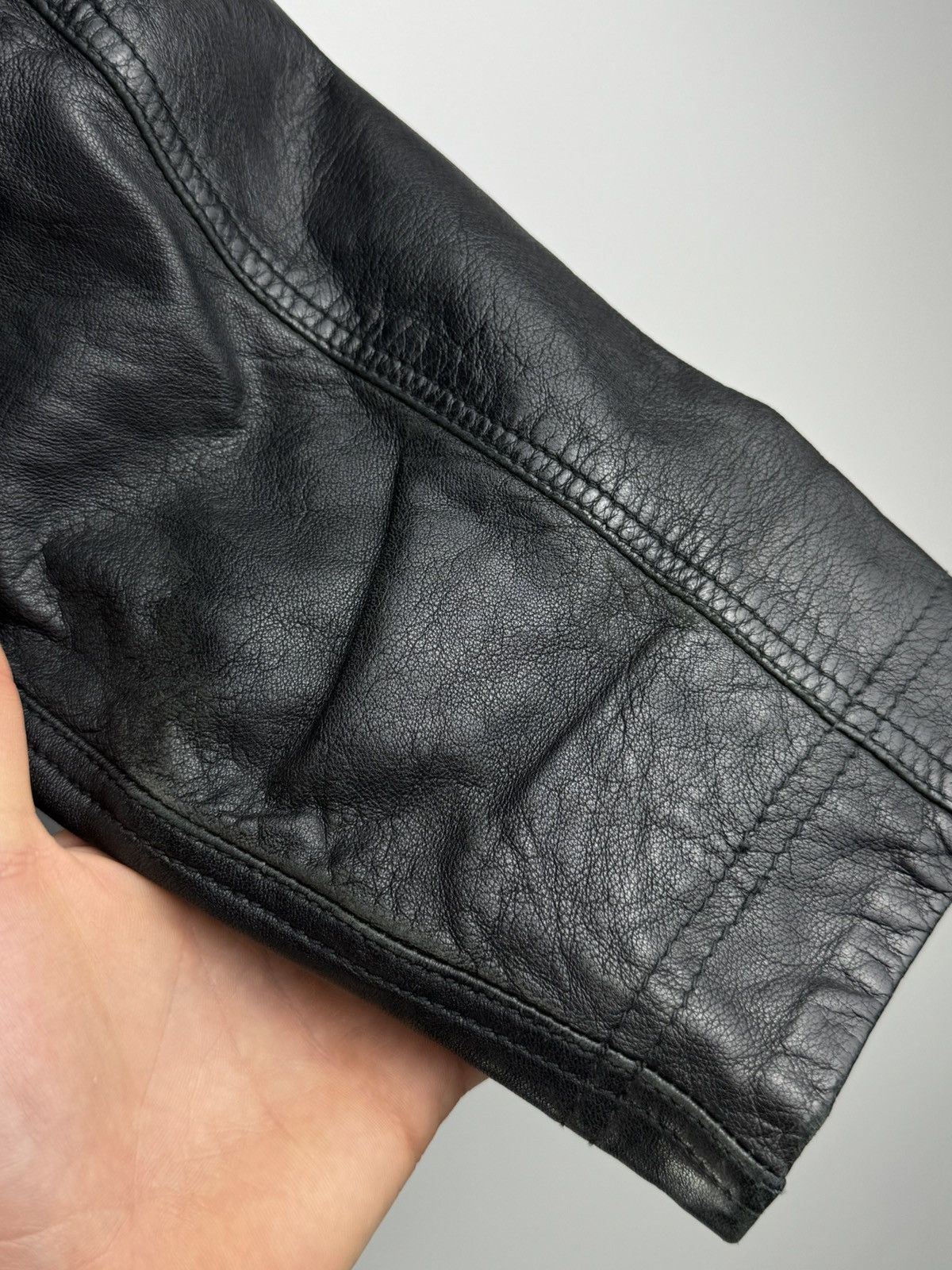 Hugo Boss Vintage 00s Hugo Boss Leather Jacket Black Size US S / EU 44-46 / 1 - 11 Thumbnail
