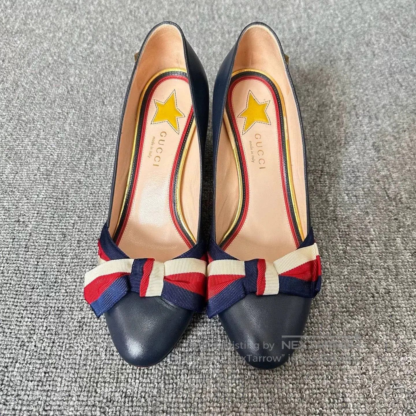 Gucci Gucci Bow High Heels with Tricolor Stripe. Size US 6 / IT 36 - 1 Thumbnail
