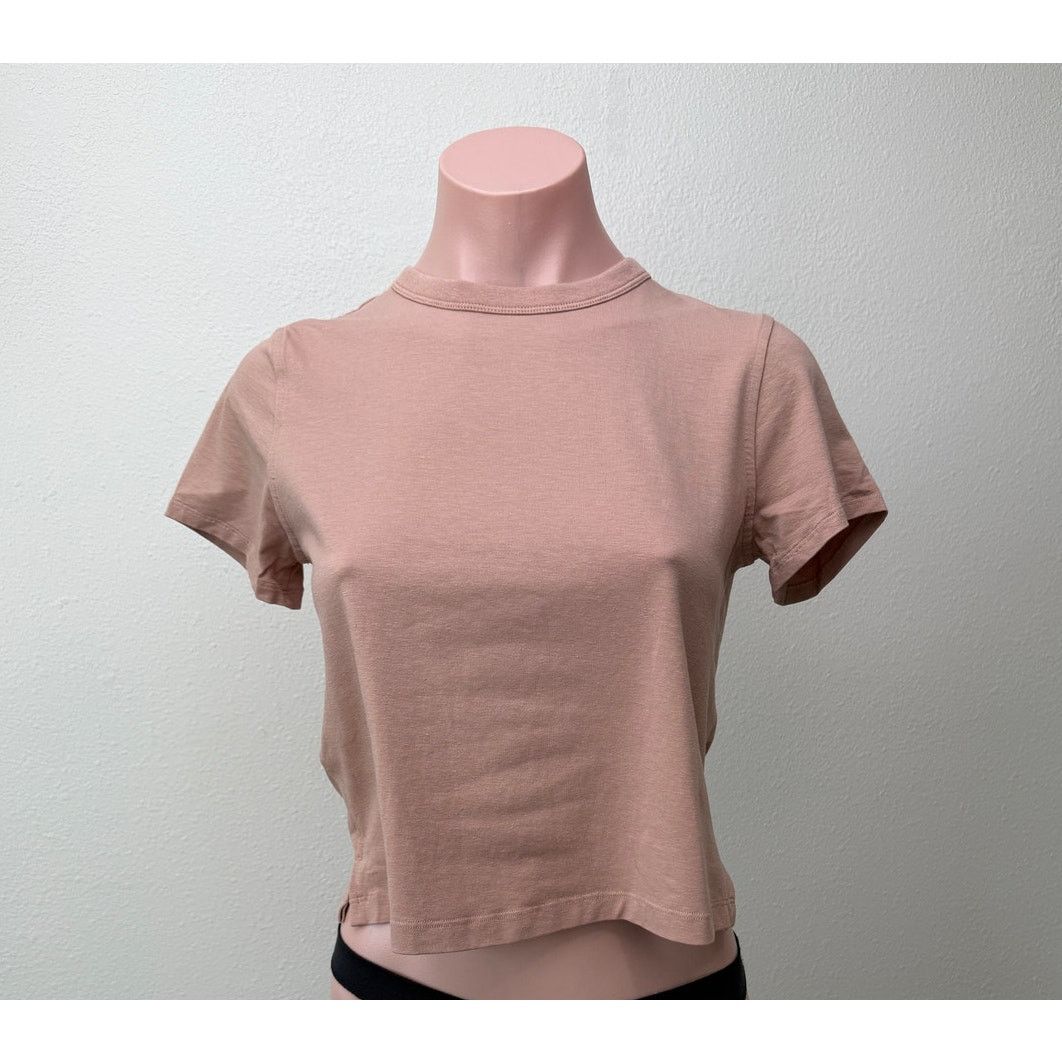 Lululemon Lululemon Tan Cropped Tee Women 2 Cotton Blend Size XS / US 0-2 / IT 36-38 - 1 Thumbnail