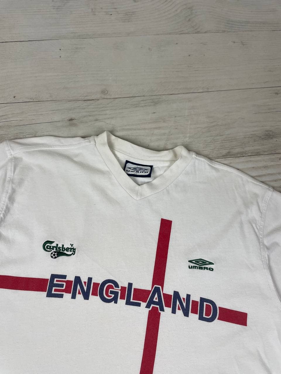 Umbro Vintage Umbro England Football Shirt Soccer Jersey 00s Size US L / EU 52-54 / 3 - 6 Thumbnail