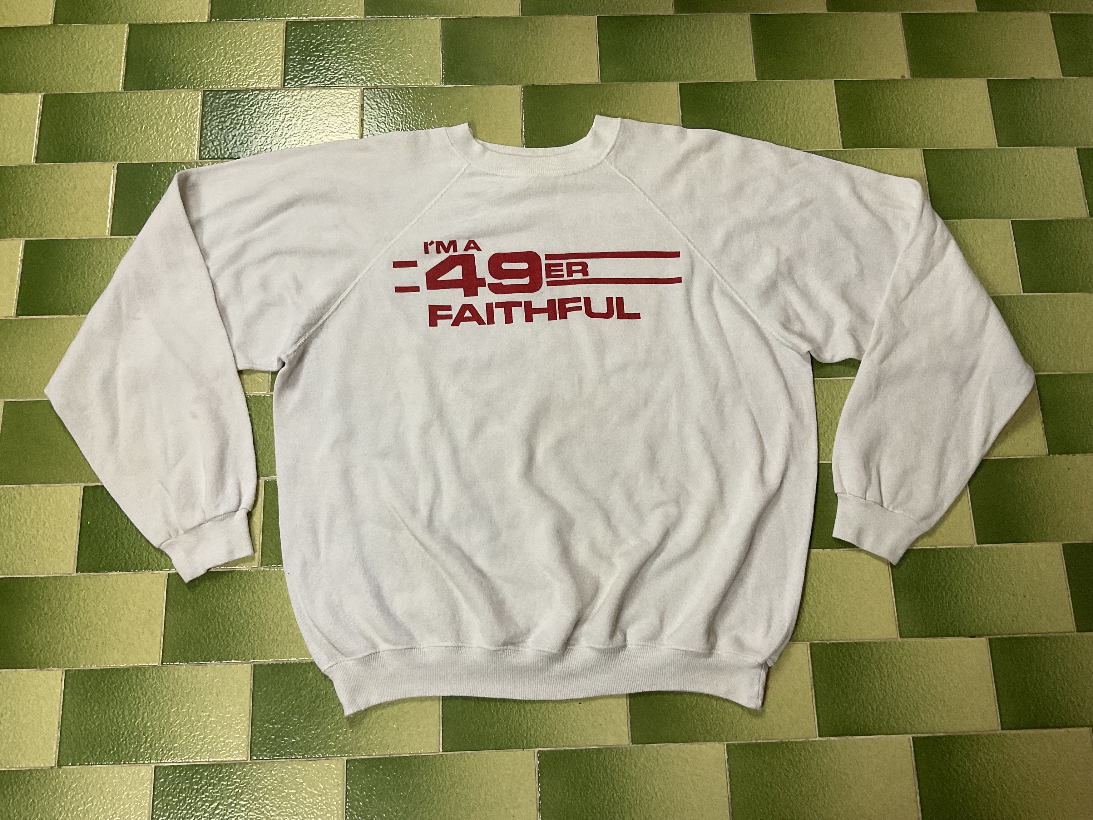NFL Vintage 80s I’m a 49er Faithful 1987 NFC Champs Sweatshirt Size US XXL / EU 58 / 5 - 2 Thumbnail