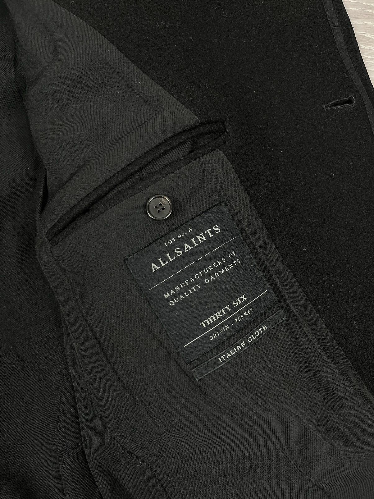 Allsaints Allsaints Thirty Six Black Wool Avante Garde Coat Jacket Size M / US 6-8 / IT 42-44 - 9 Thumbnail