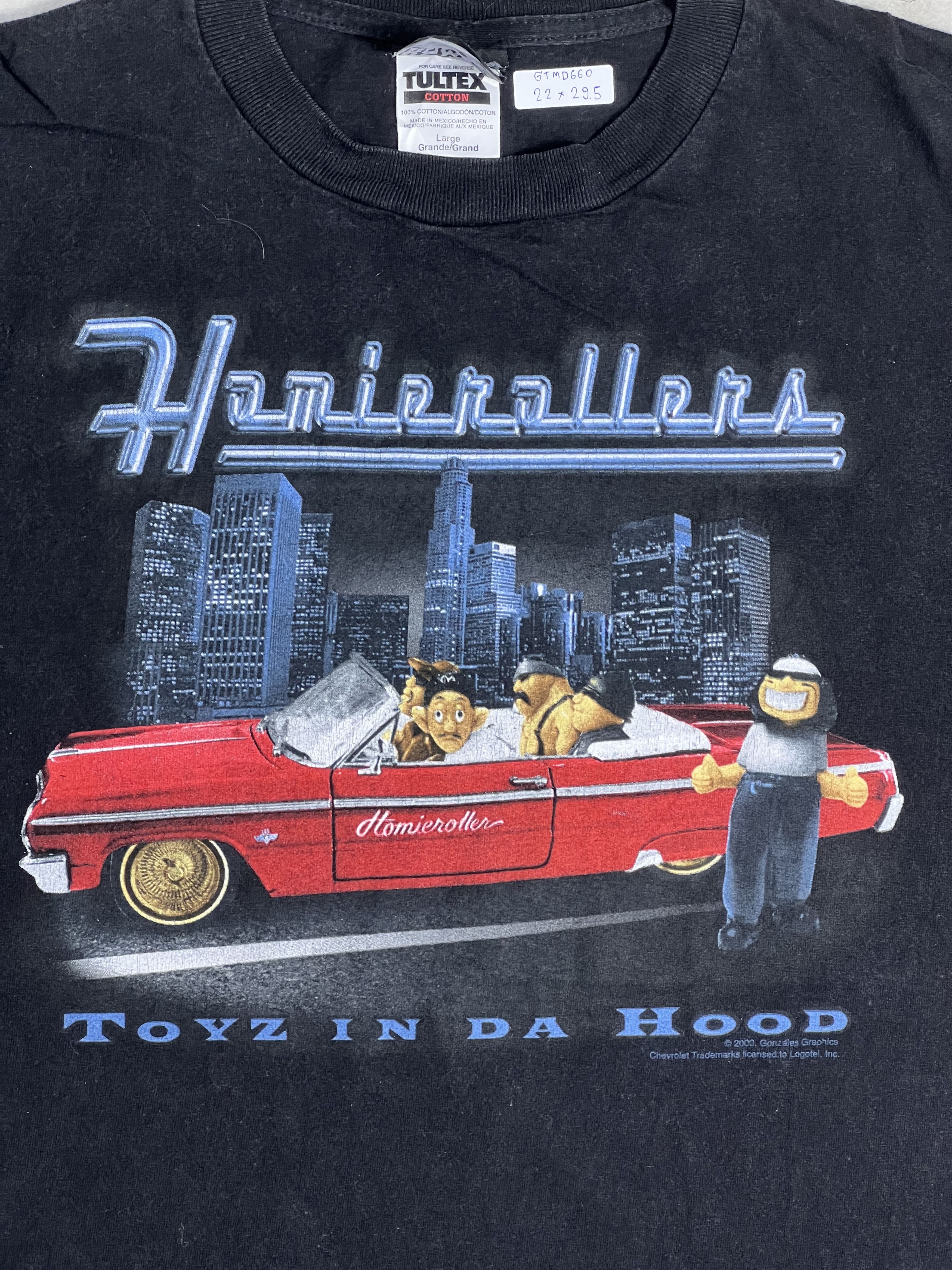 Rap Tees Vintage 2000 Homies Clothing Toyz In Da Hood (L) GTMD660 Size US L / EU 52-54 / 3 - 3 Thumbnail