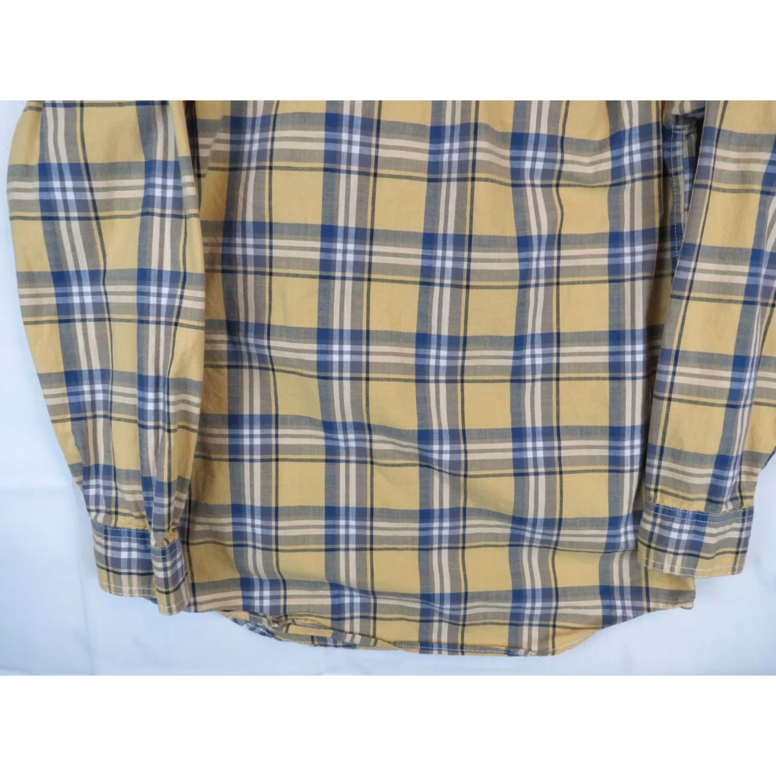 Duluth Trading Company Duluth Trading Co Mens Button-Up Shirt Slim Fit Plaid Flannel Blue Yellow Size M Size US M / EU 48-50 / 2 - 6 Thumbnail