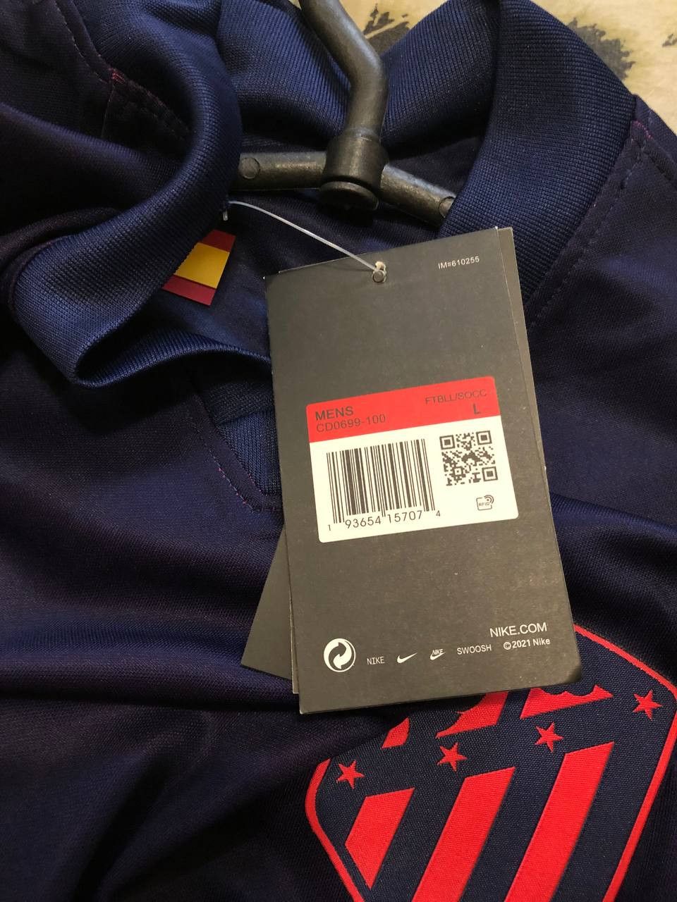 Nike ATLETICO MADRID FOOTBALL SHIRT SOCCER JERSEY NIKE Size US L / EU 52-54 / 3 - 6 Thumbnail