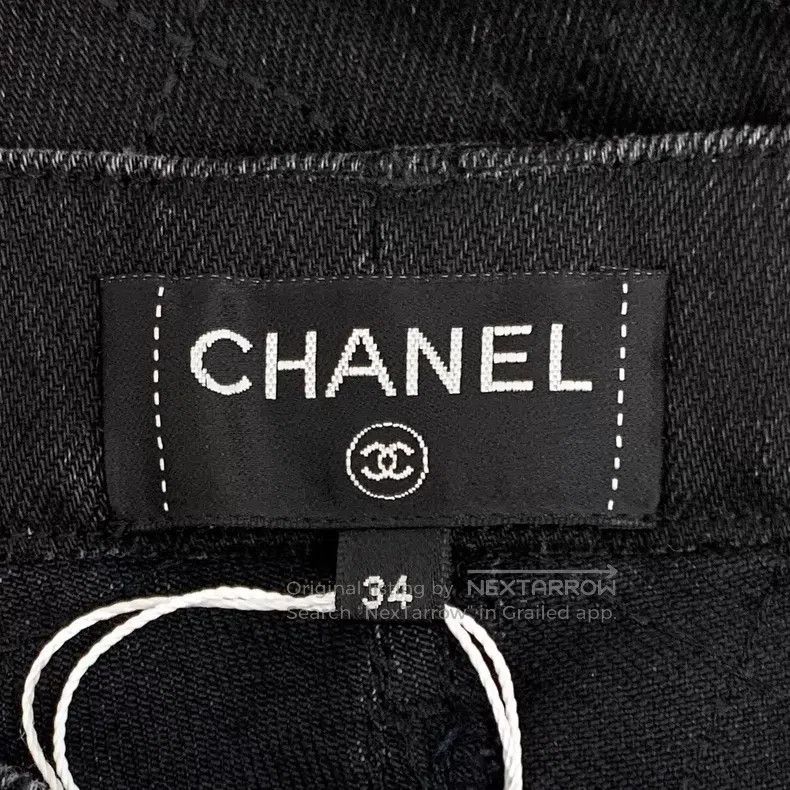 Chanel Chanel Black cotton casual jeans Size 42" / US 20 - 5 Thumbnail