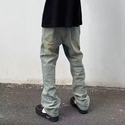 Japanese Brand × Jean High street washed distressed simple straight jeans Size US 32 / EU 48 - 4 Thumbnail